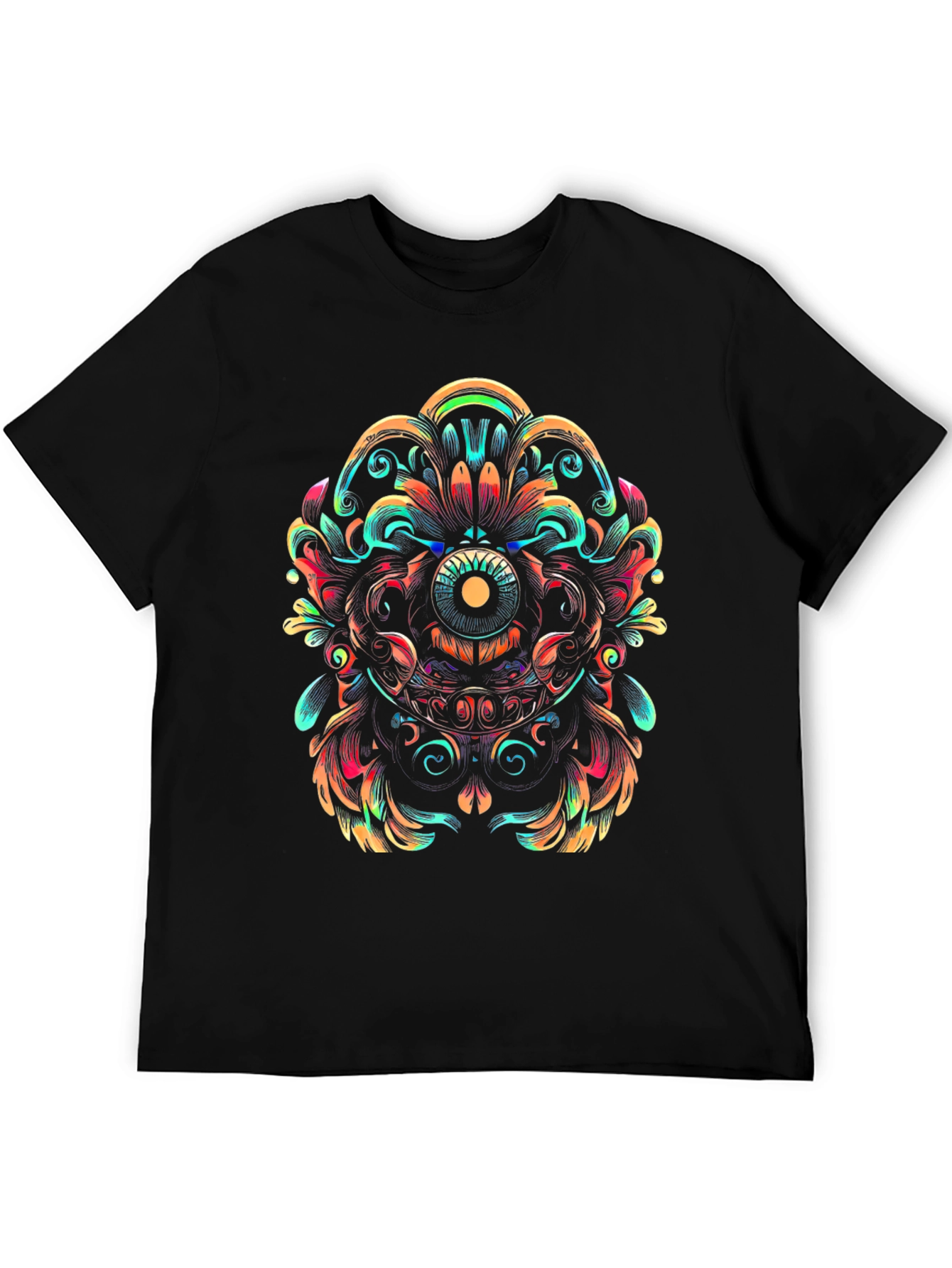 Eye Mandala Graphic Black T-Shirt