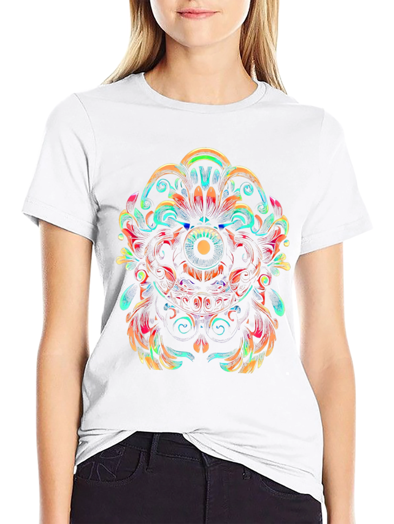 Eye Mandala Graphic Black T-Shirt