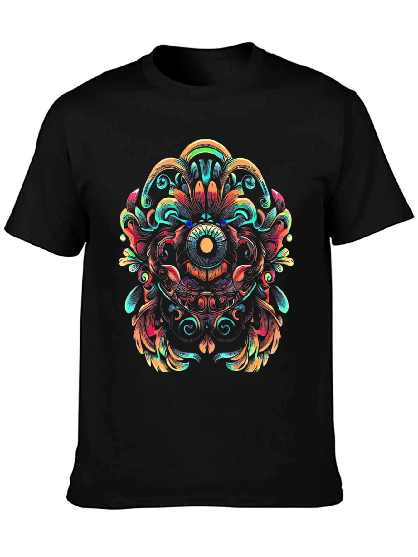 Eye Mandala Graphic Black T-Shirt