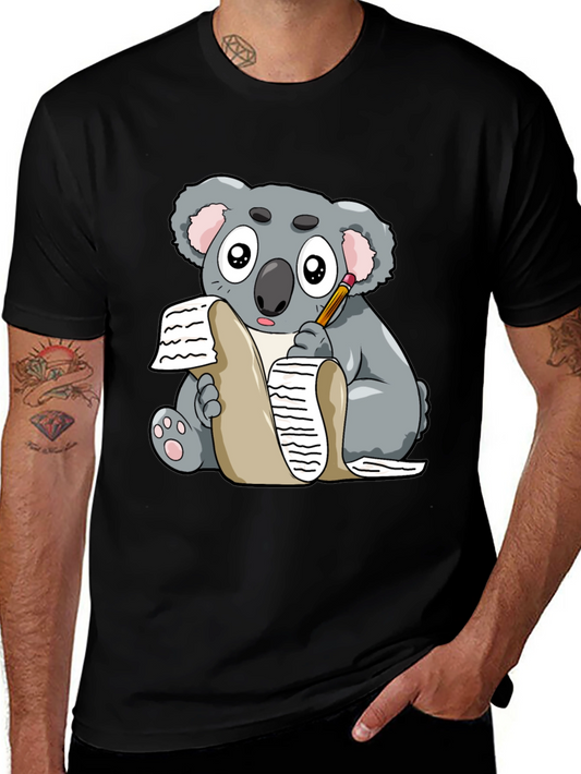 Koala Writer Graphic T-Shirt - Unisex Tee