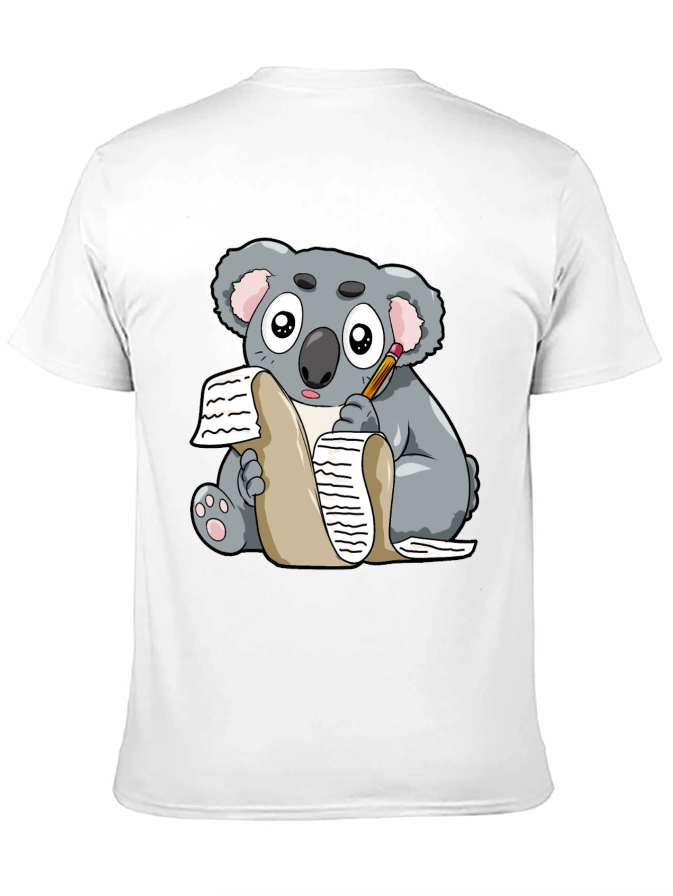 Koala Writer Graphic T-Shirt - Unisex Tee