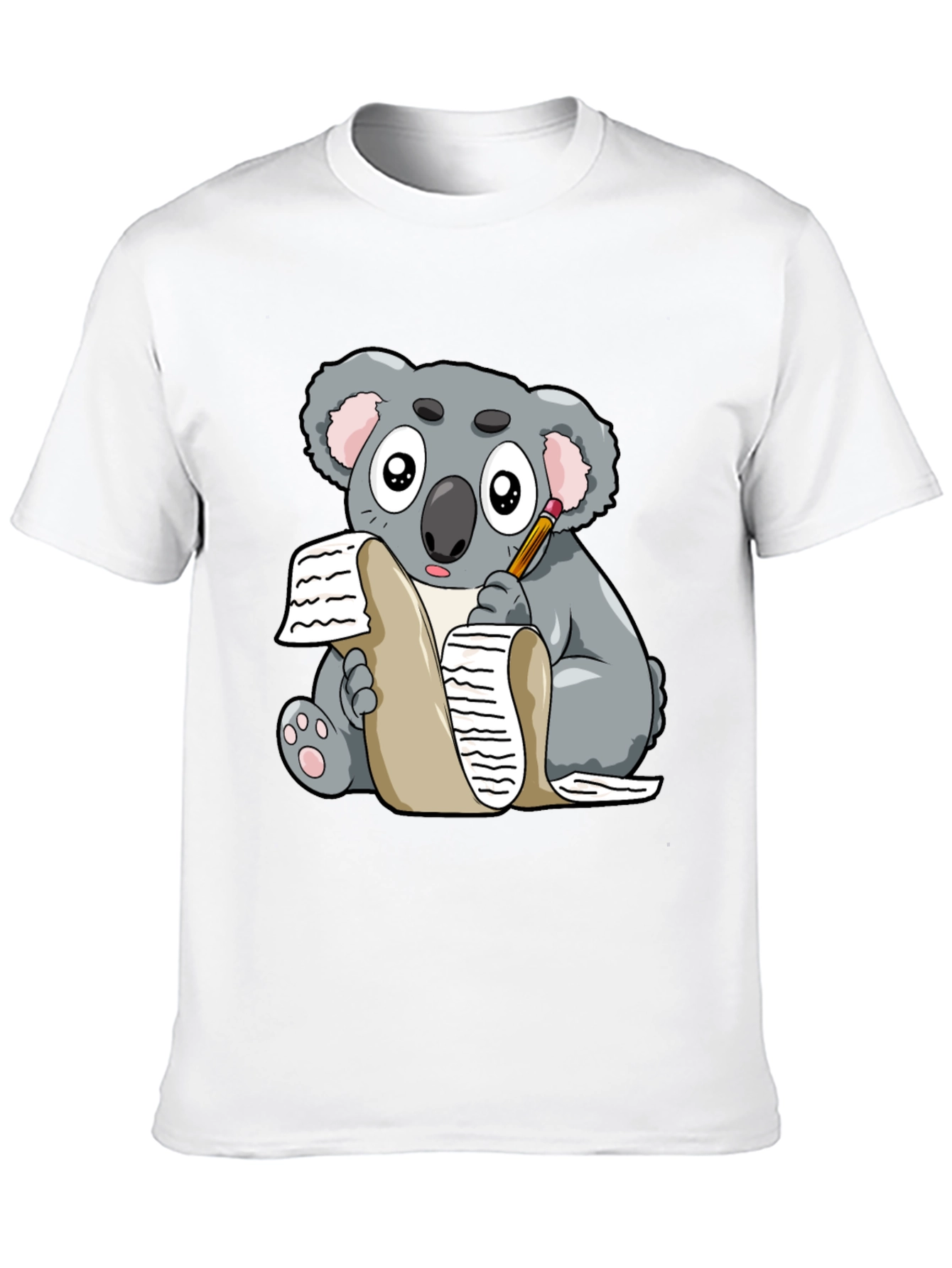 Koala Writer Graphic T-Shirt - Unisex Tee