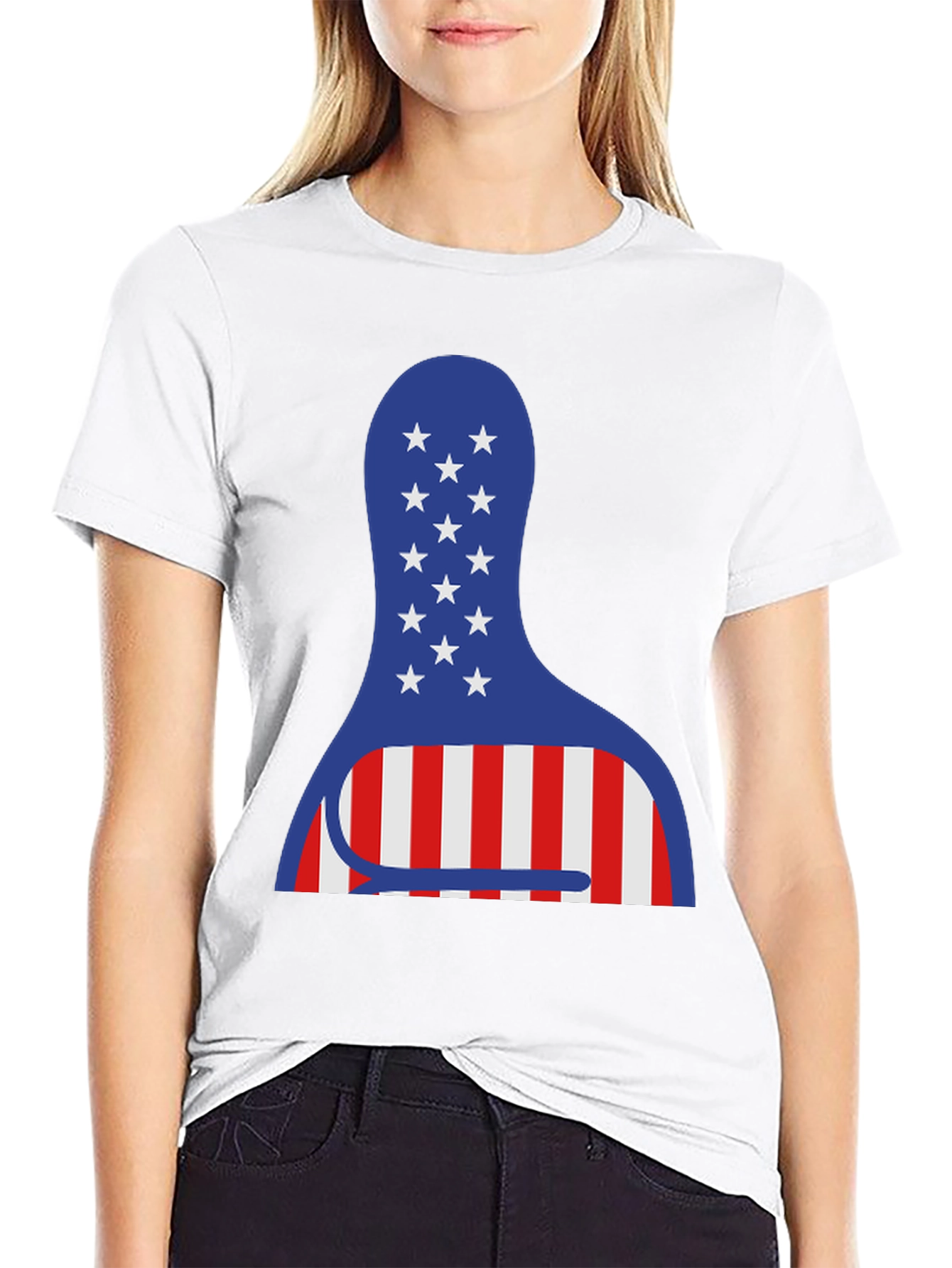 American Bowling Pin Tee - Patriotic USA Shirt