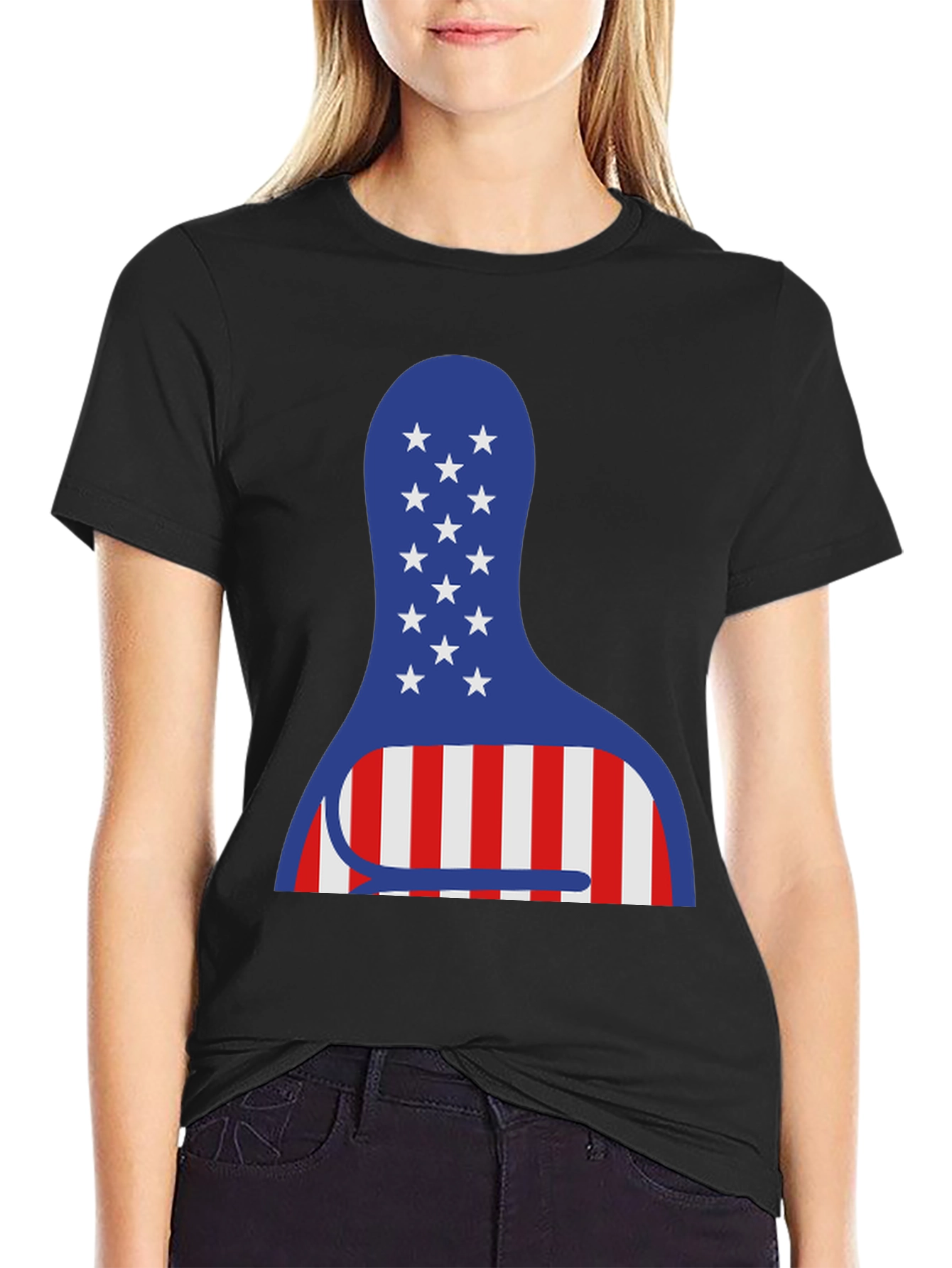 American Bowling Pin Tee - Patriotic USA Shirt