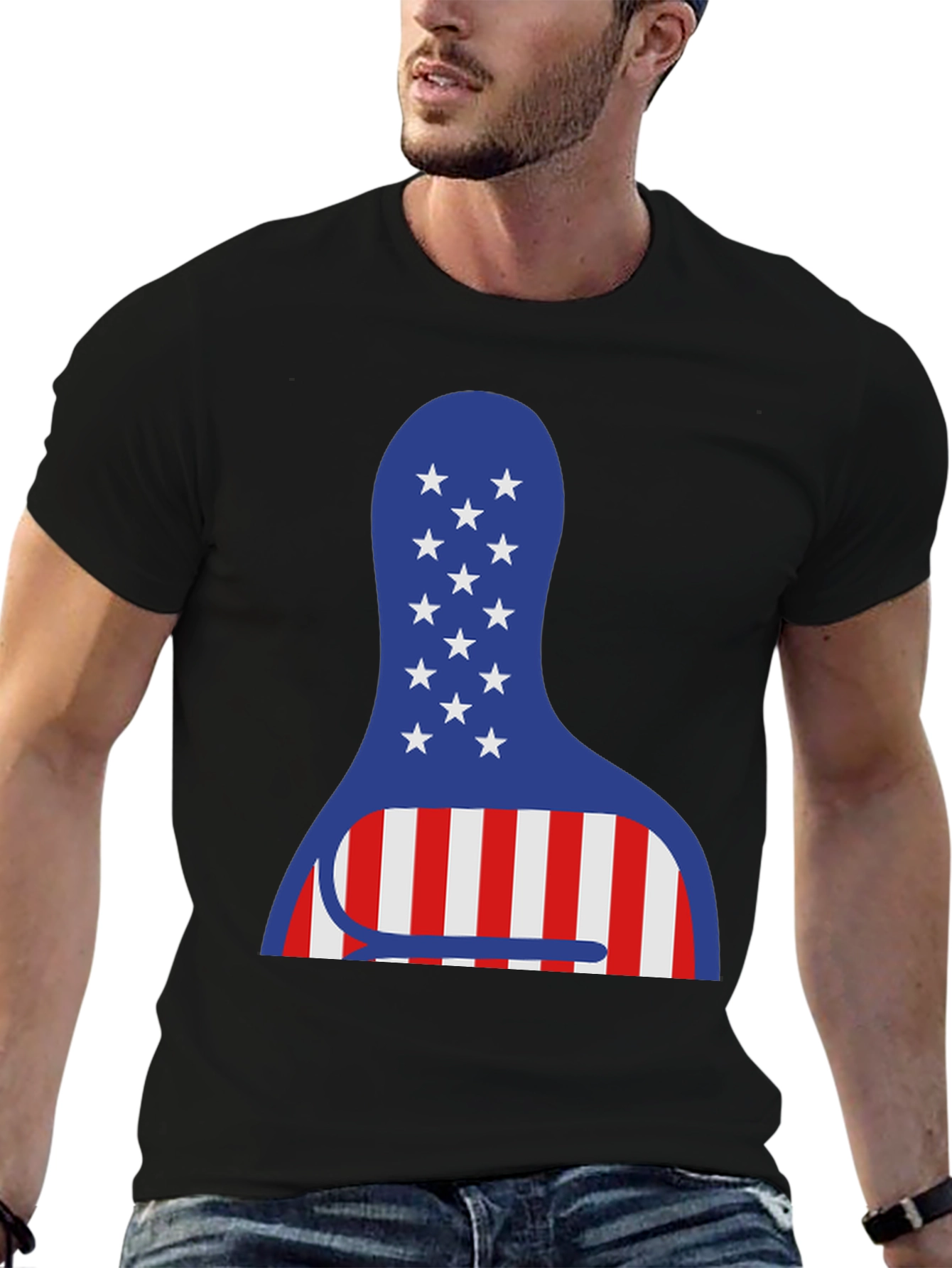 American Bowling Pin Tee - Patriotic USA Shirt