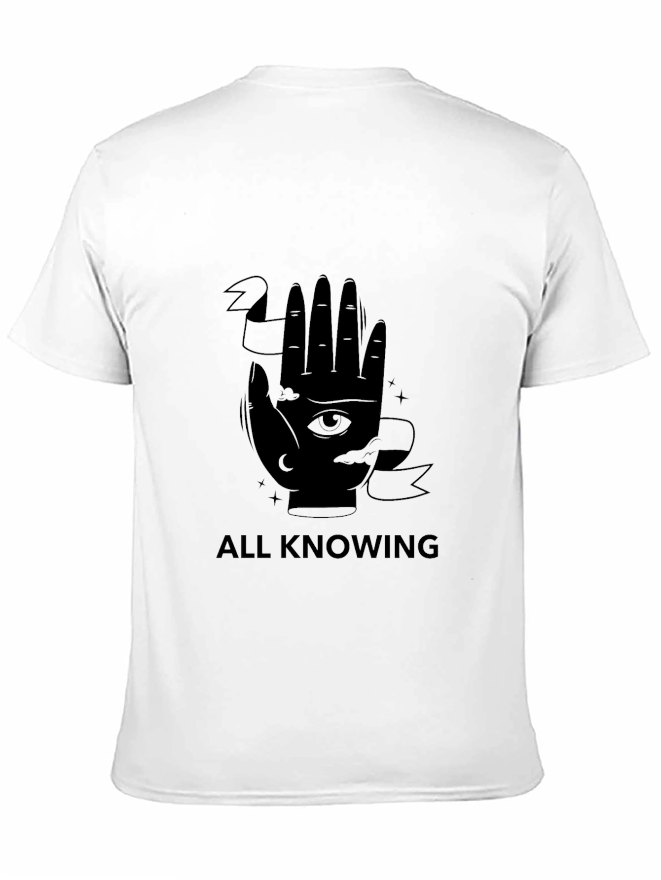 All Knowing Graphic Tee - Stylish Black T-Shirt