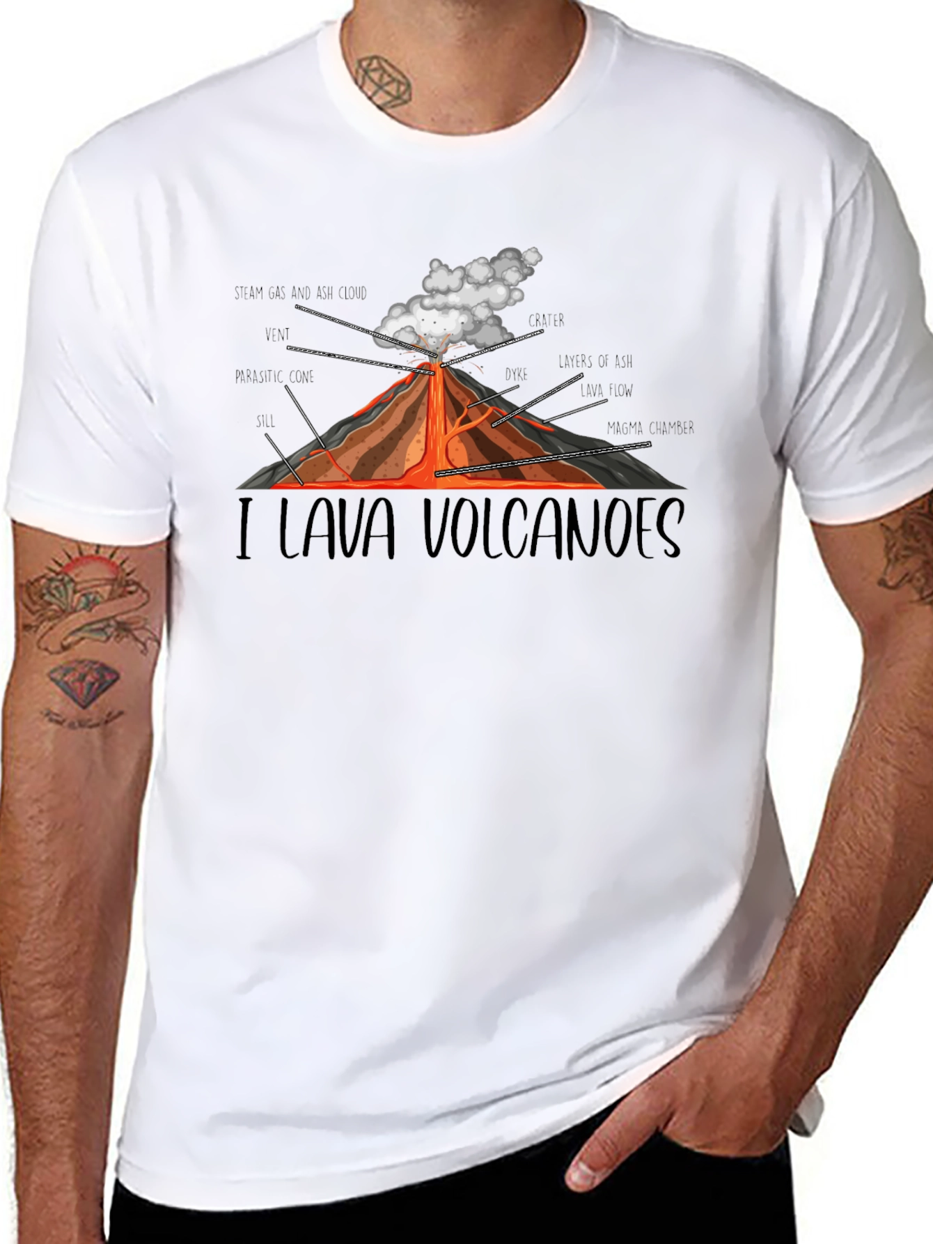 I Lava Volcanoes Graphic Tee - Black