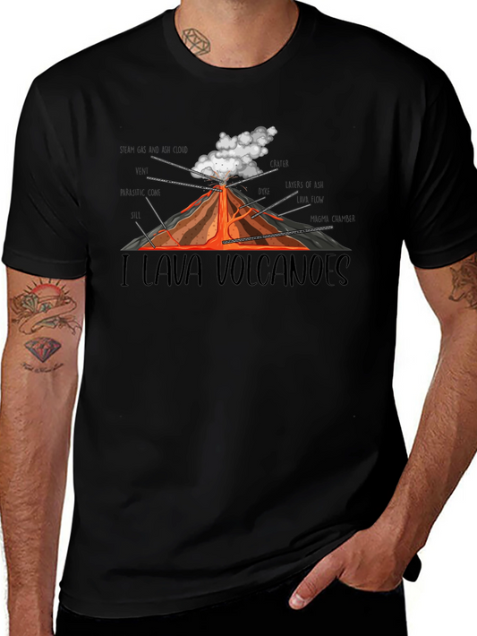I Lava Volcanoes Graphic Tee - Black