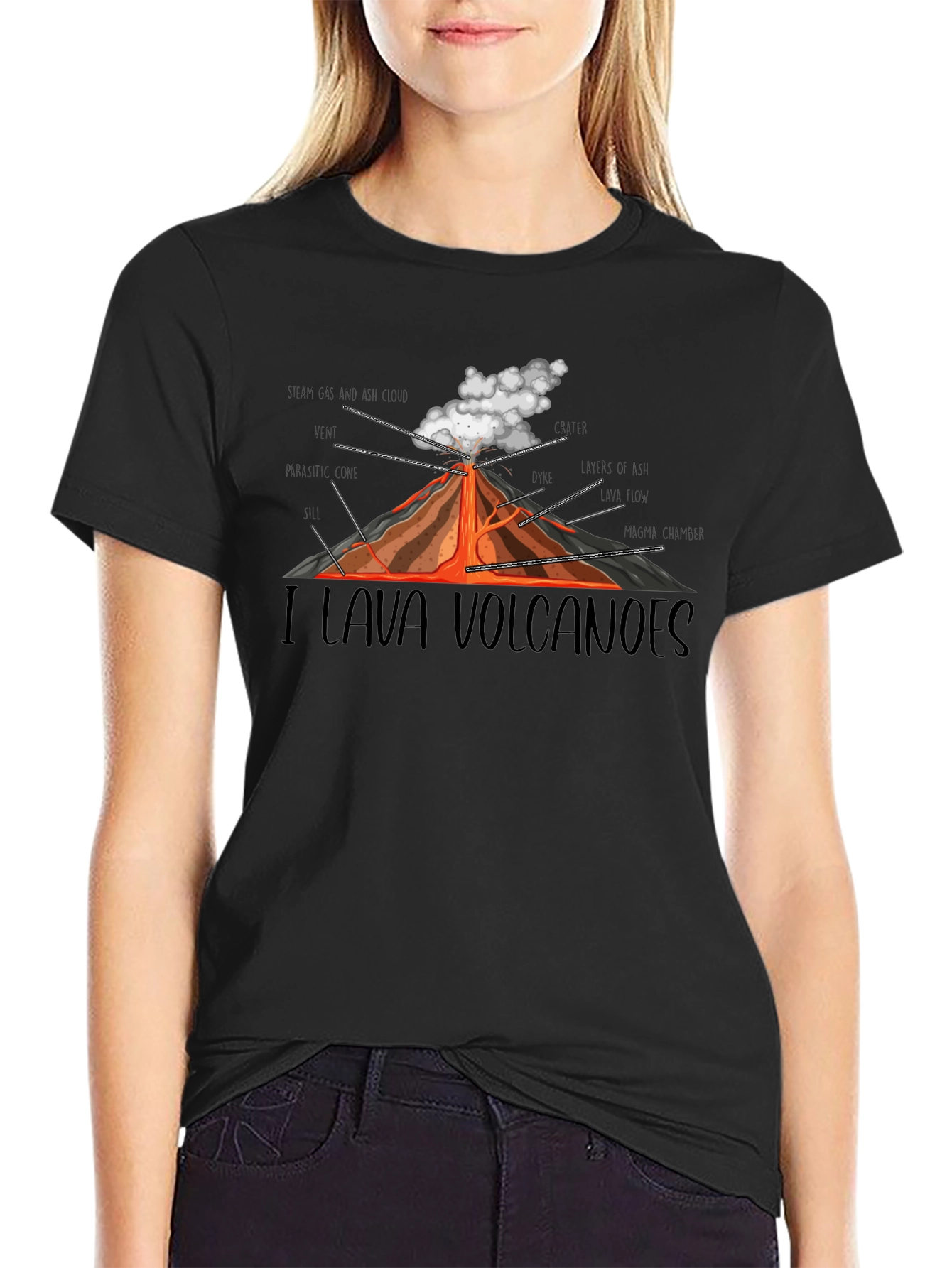 I Lava Volcanoes Graphic Tee - Black