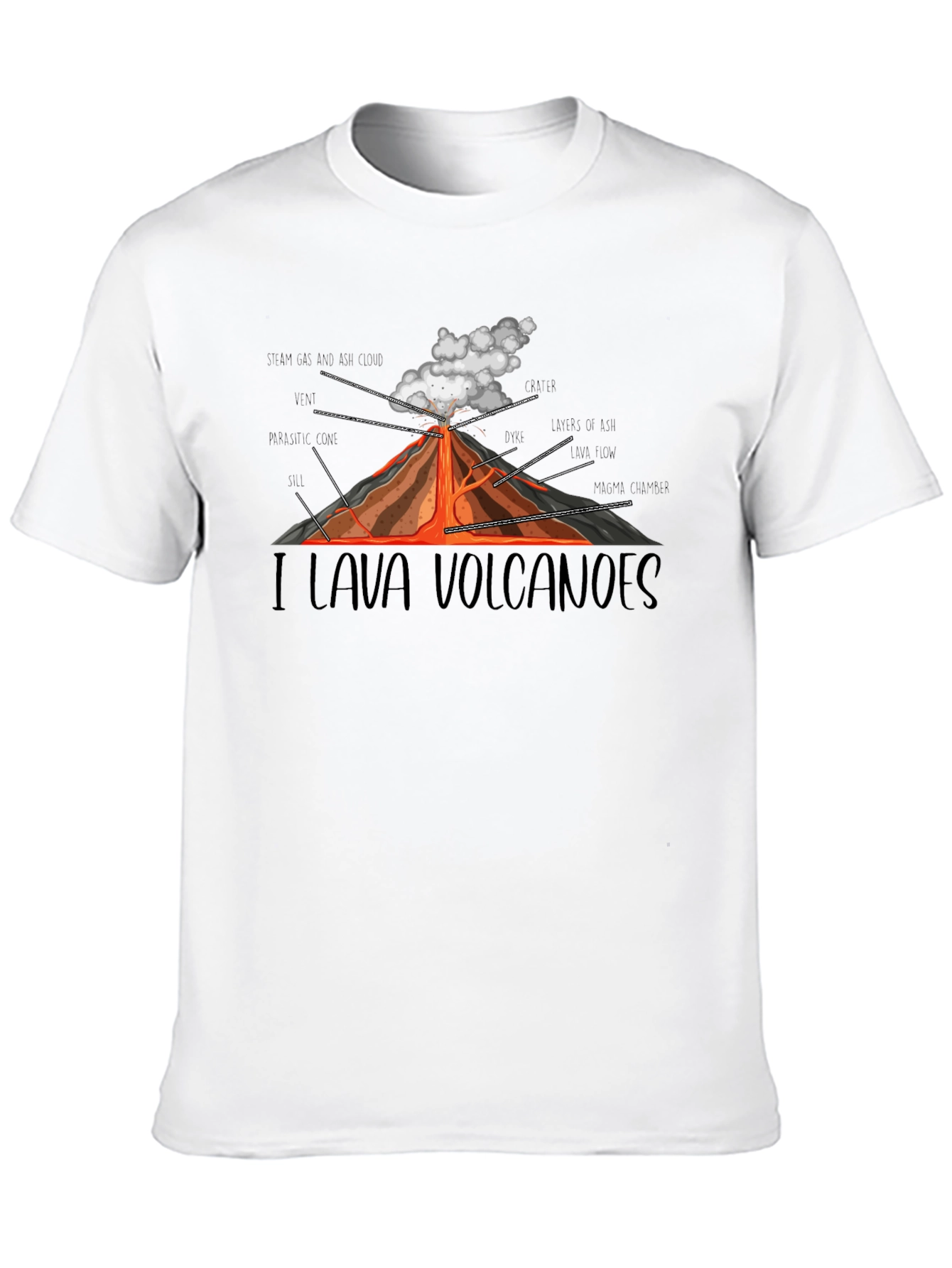 I Lava Volcanoes Graphic Tee - Black