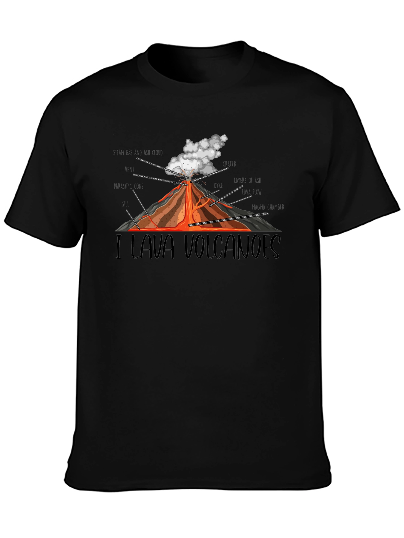 I Lava Volcanoes Graphic Tee - Black