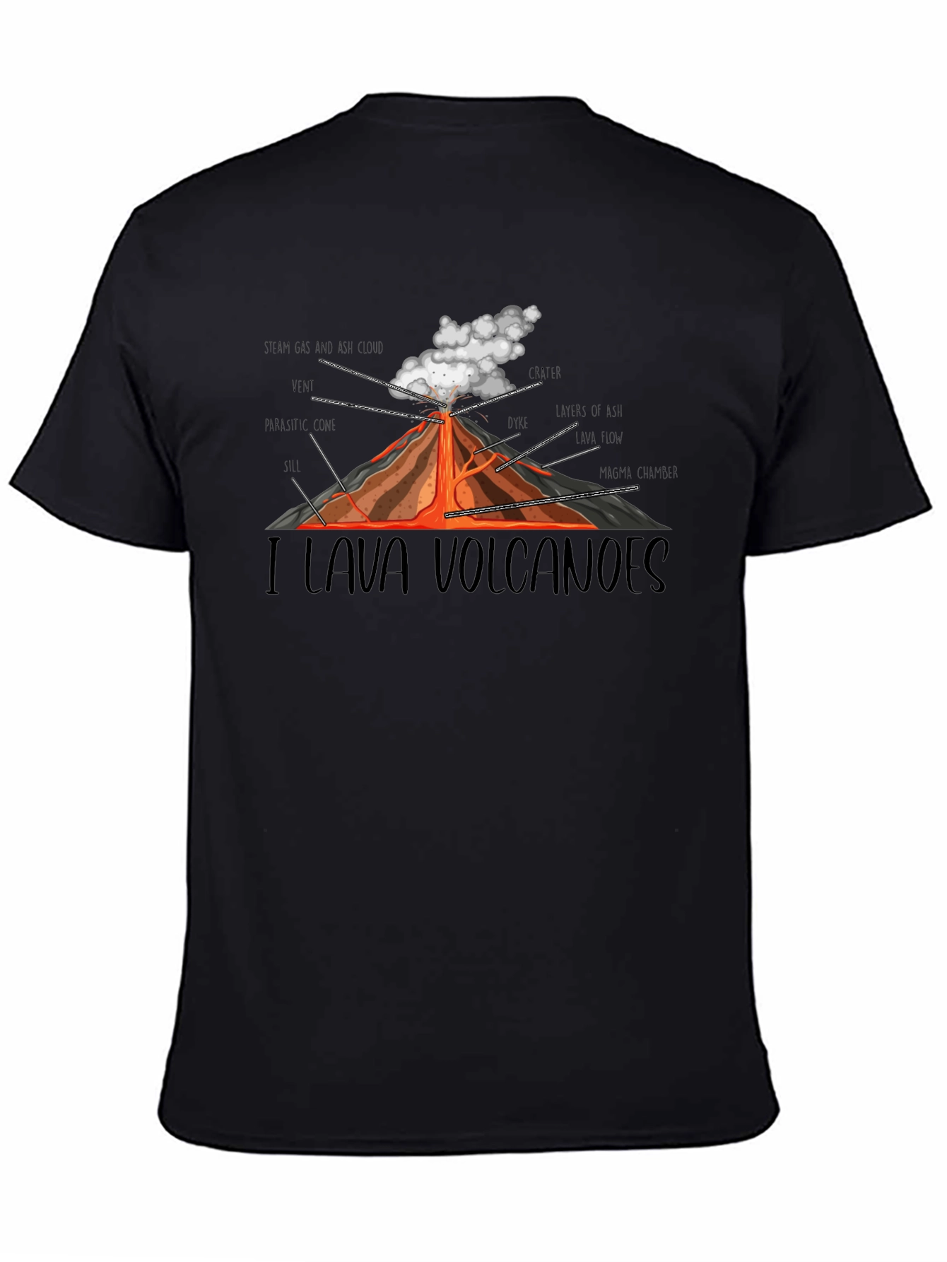 I Lava Volcanoes Graphic Tee - Black