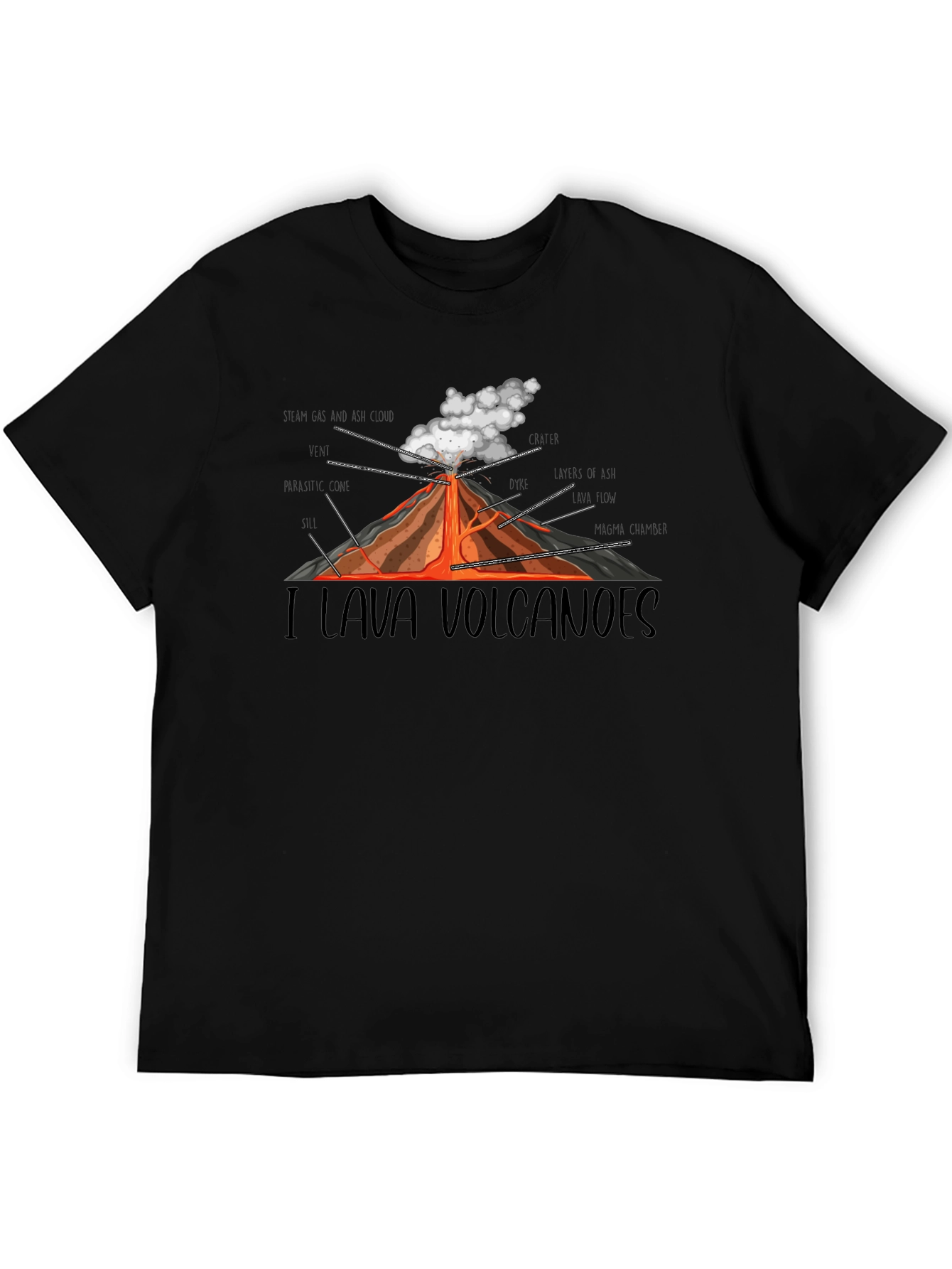 I Lava Volcanoes Graphic Tee - Black