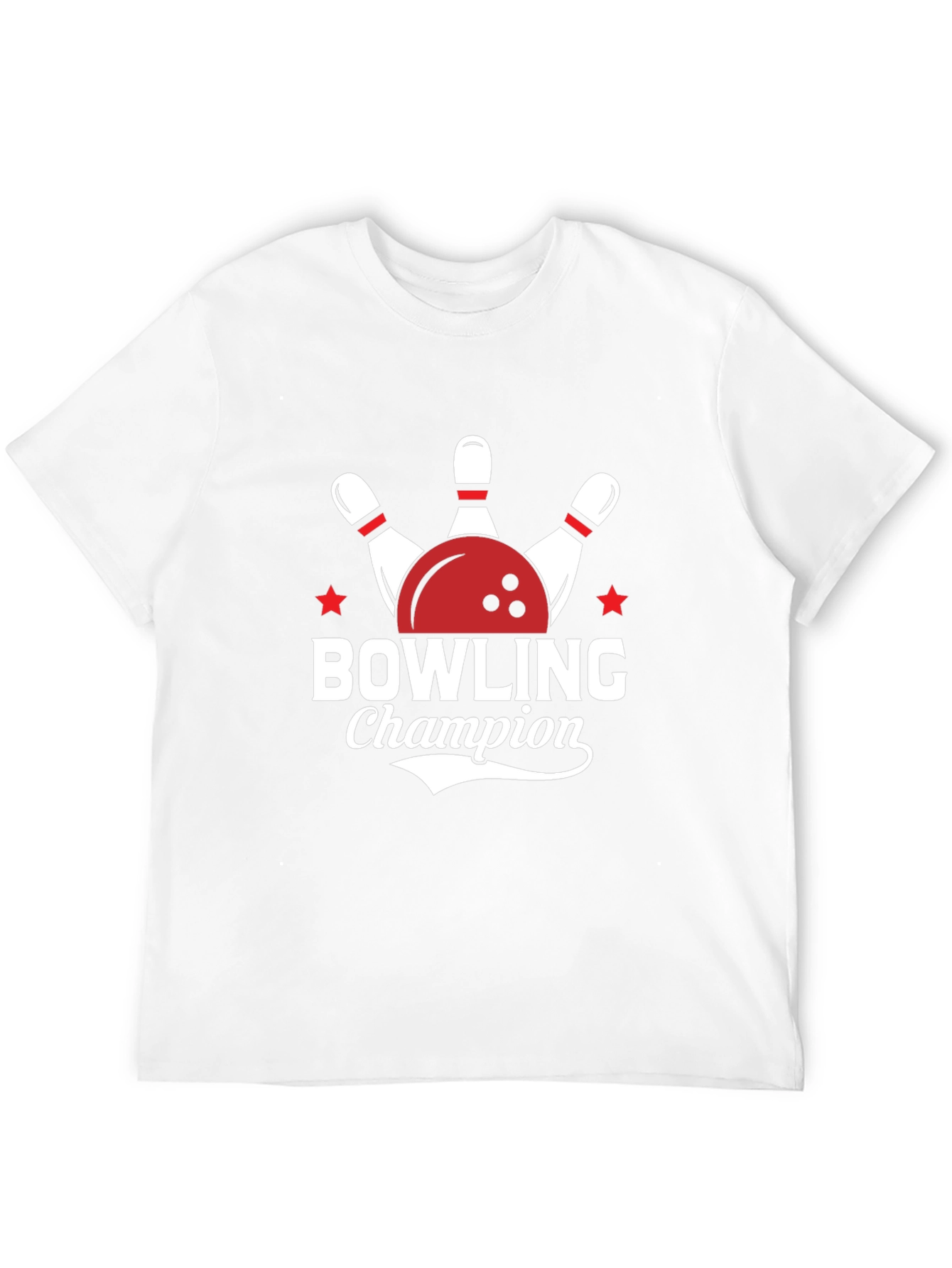 Bowling Champion Graphic Tee - Black Cotton T-Shirt