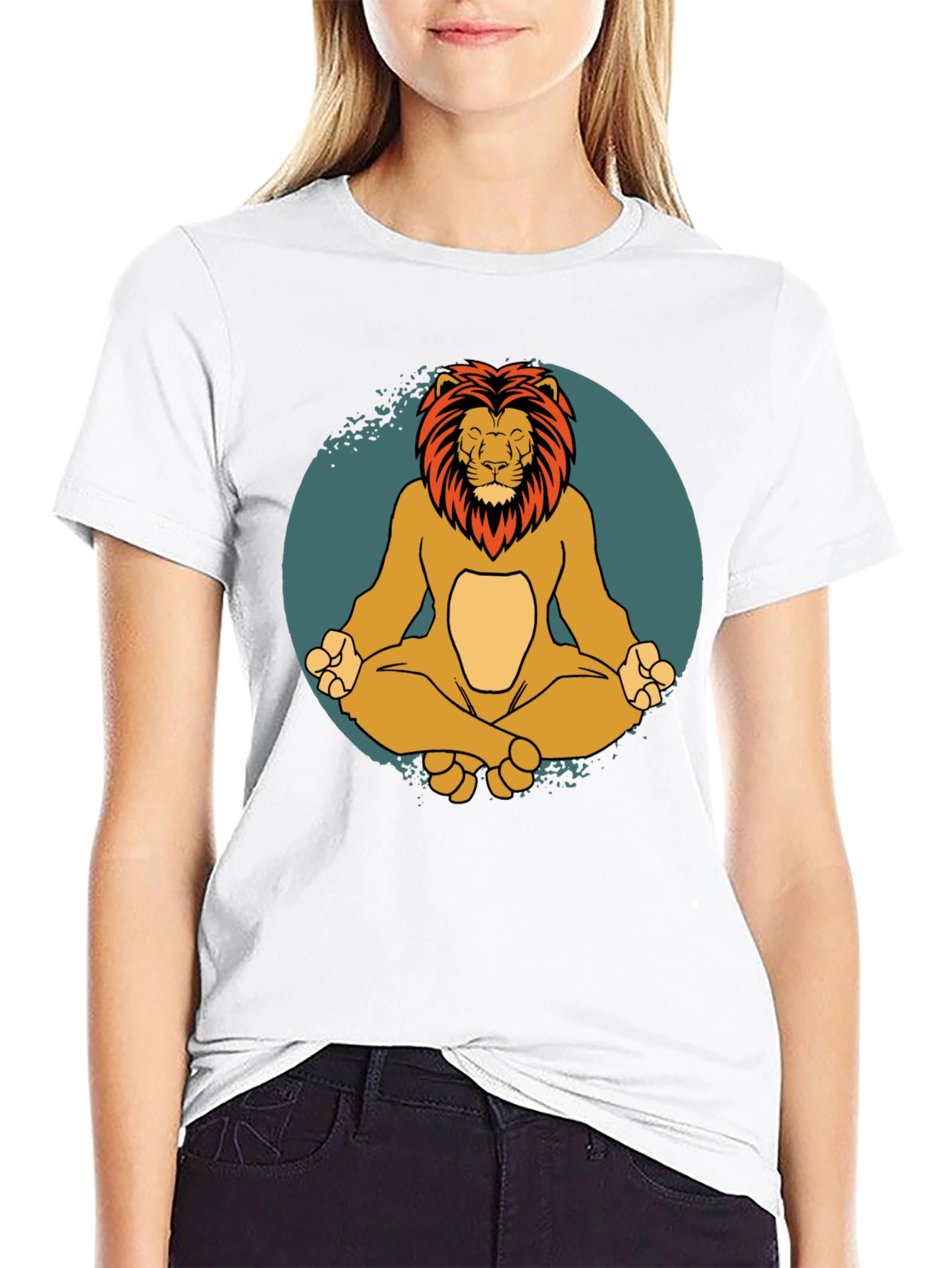 Meditating Lion Graphic Tee