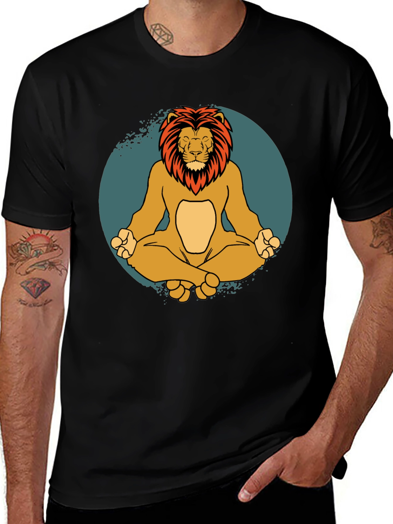 Meditating Lion Graphic Tee