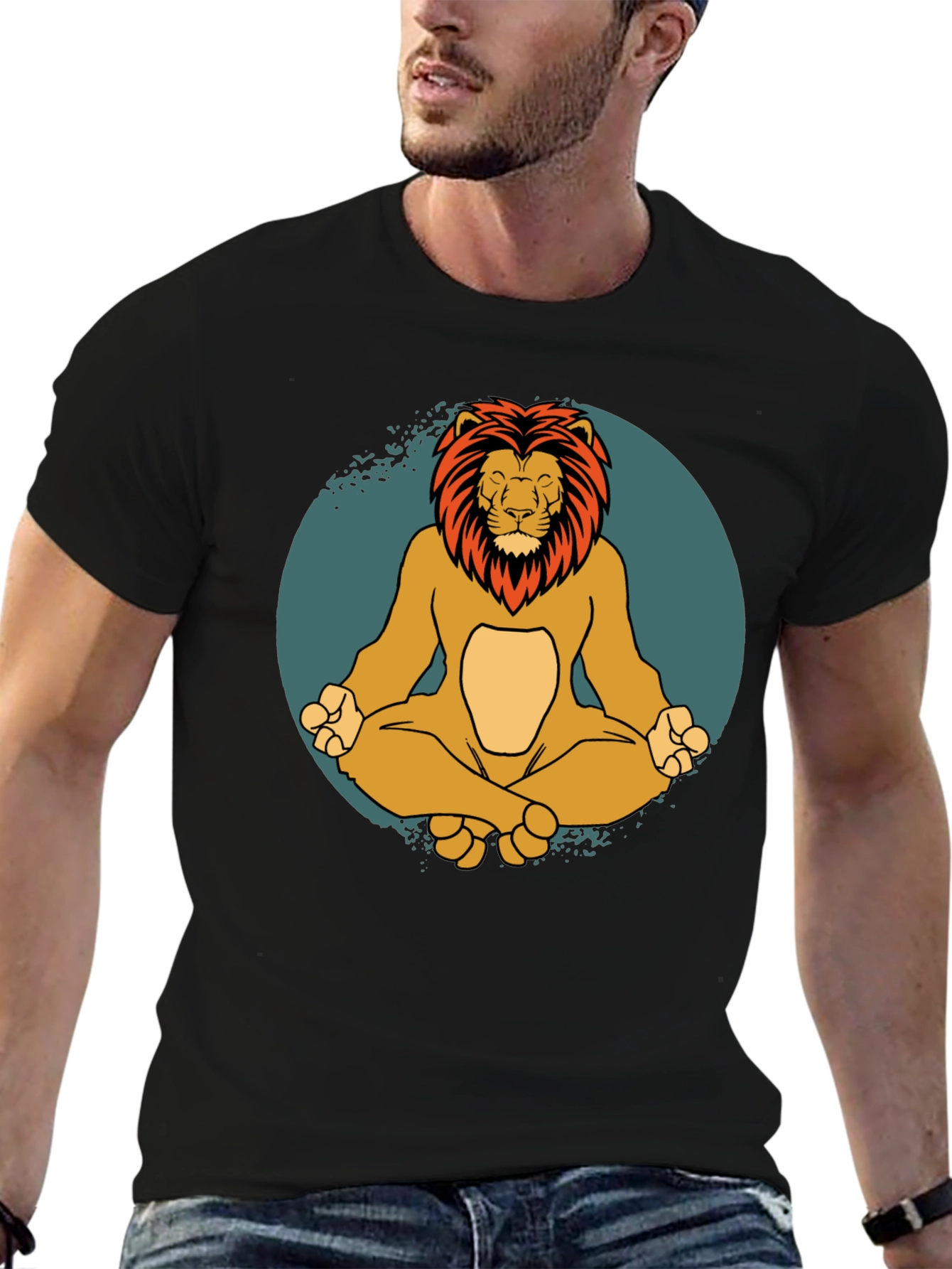 Meditating Lion Graphic Tee