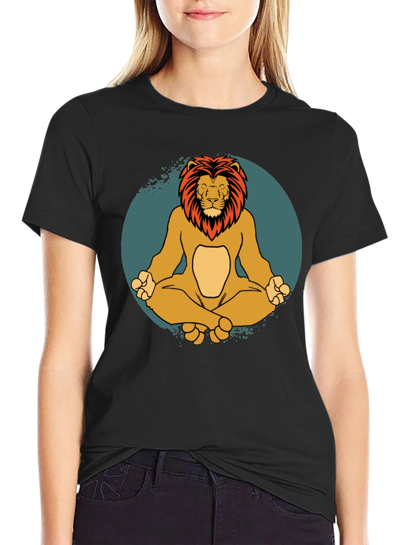 Meditating Lion Graphic Tee