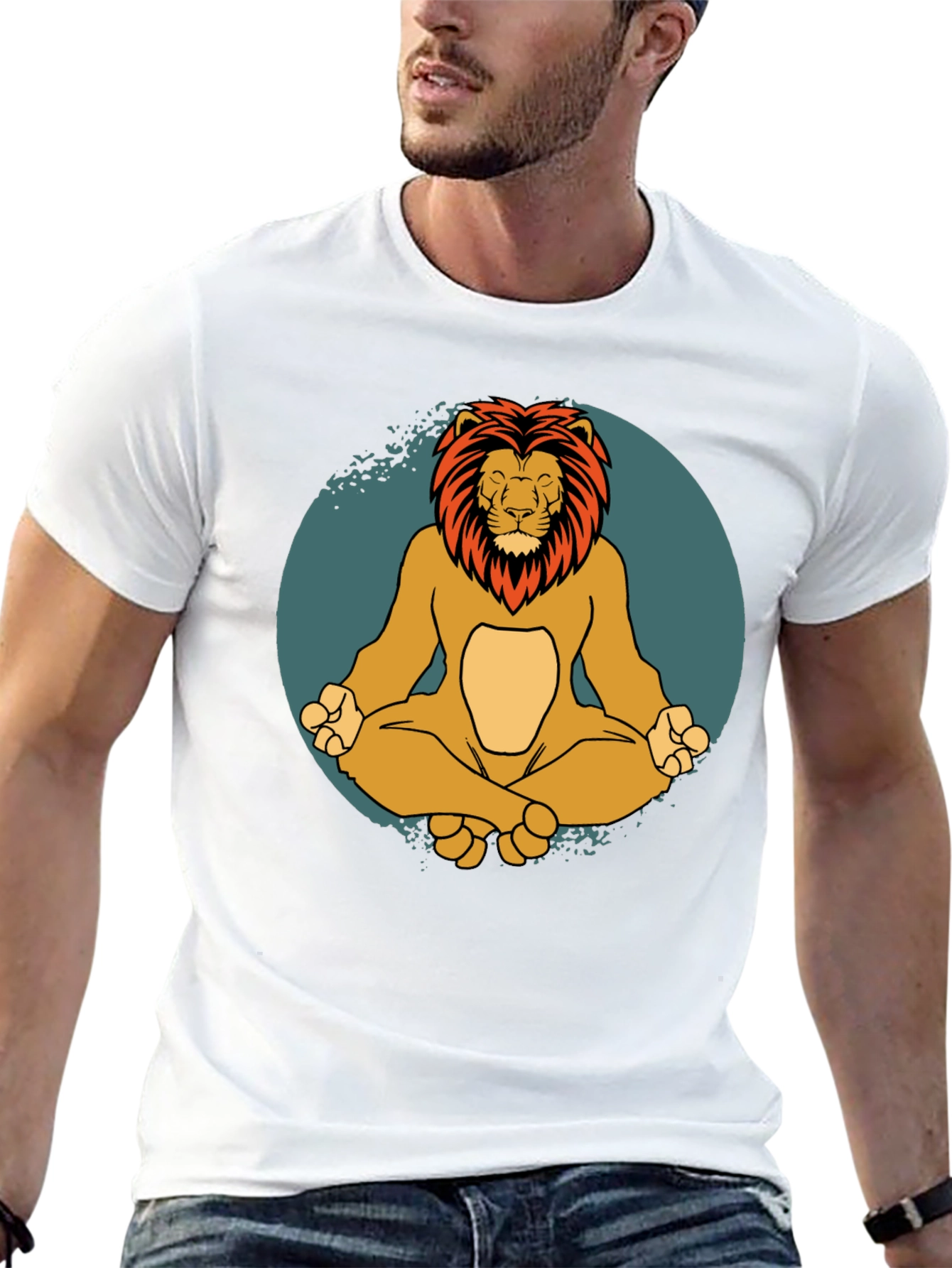 Meditating Lion Graphic Tee