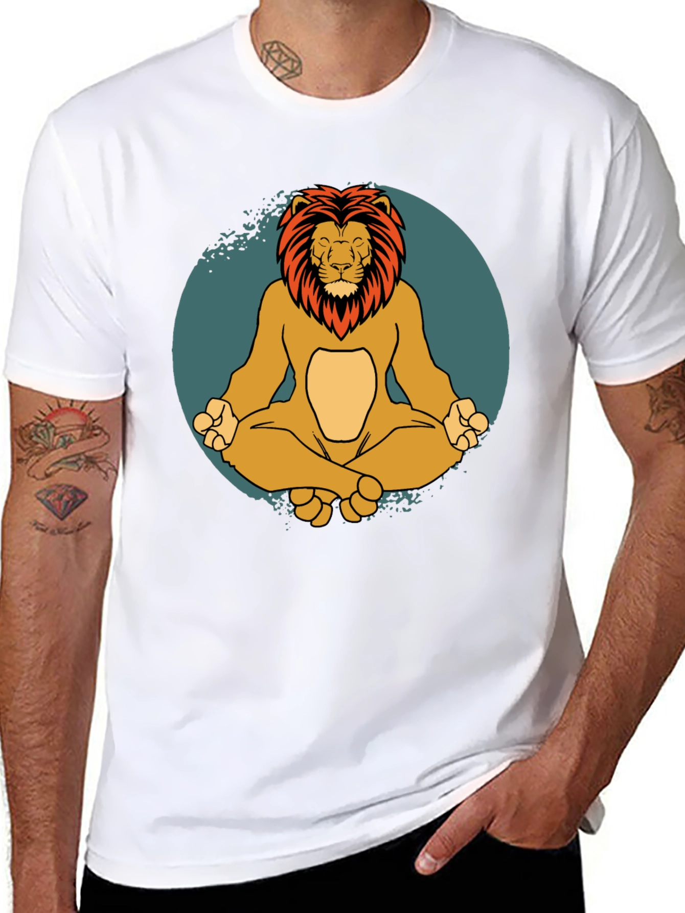 Meditating Lion Graphic Tee