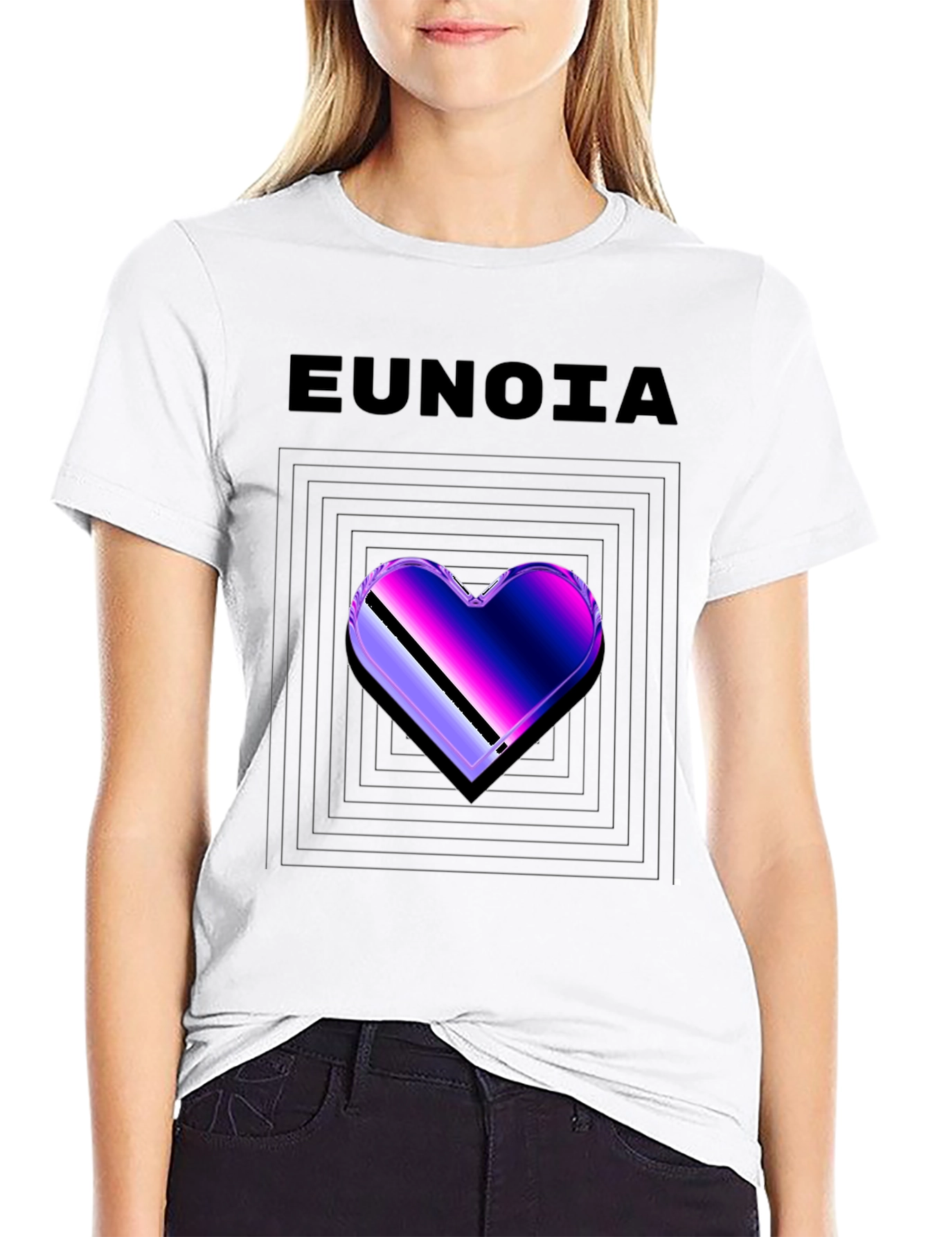 Eunoia Heart Graphic Tee - Modern Style