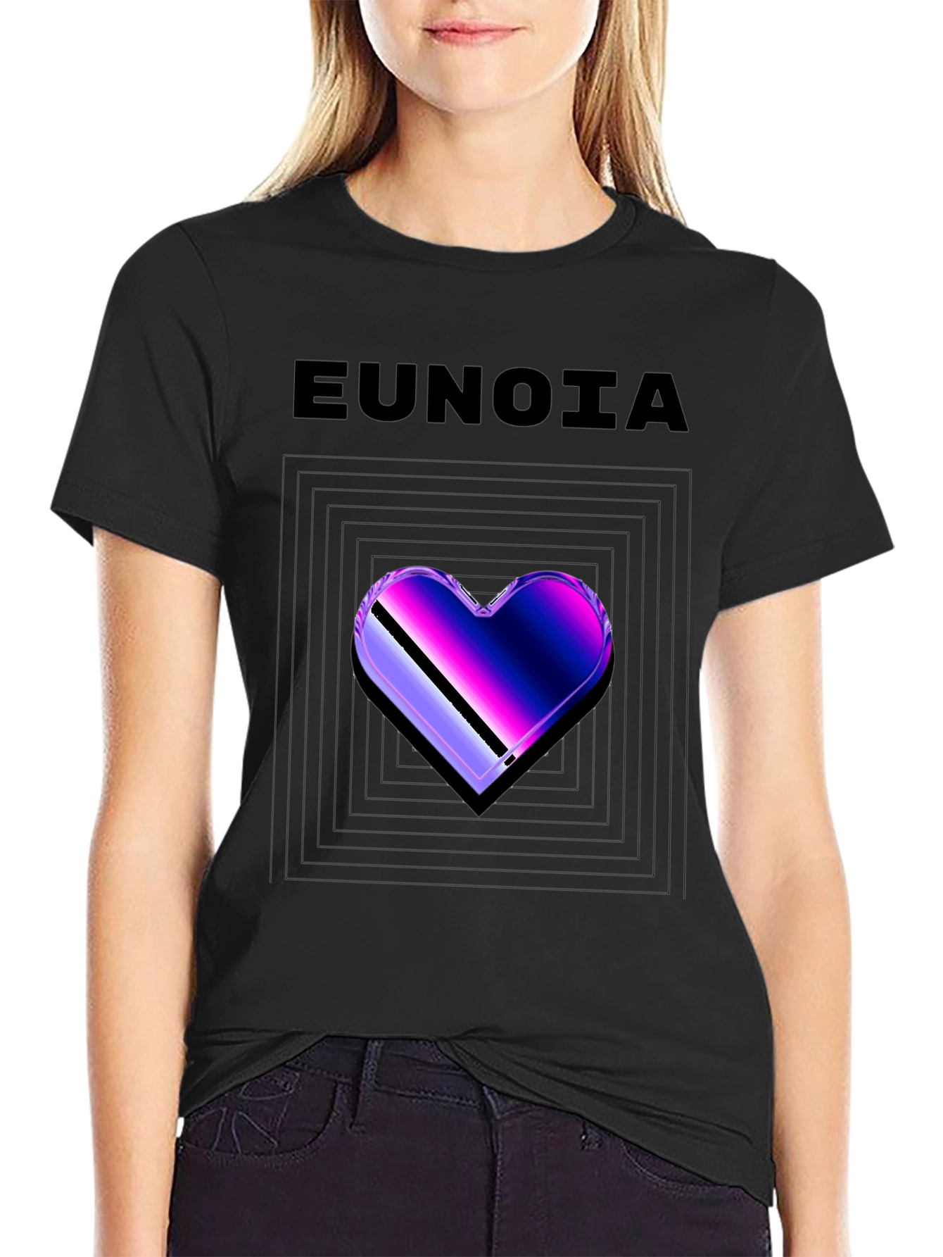 Eunoia Heart Graphic Tee - Modern Style