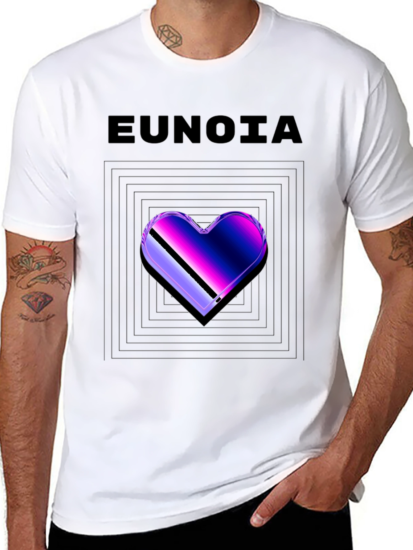 Eunoia Heart Graphic Tee - Modern Style