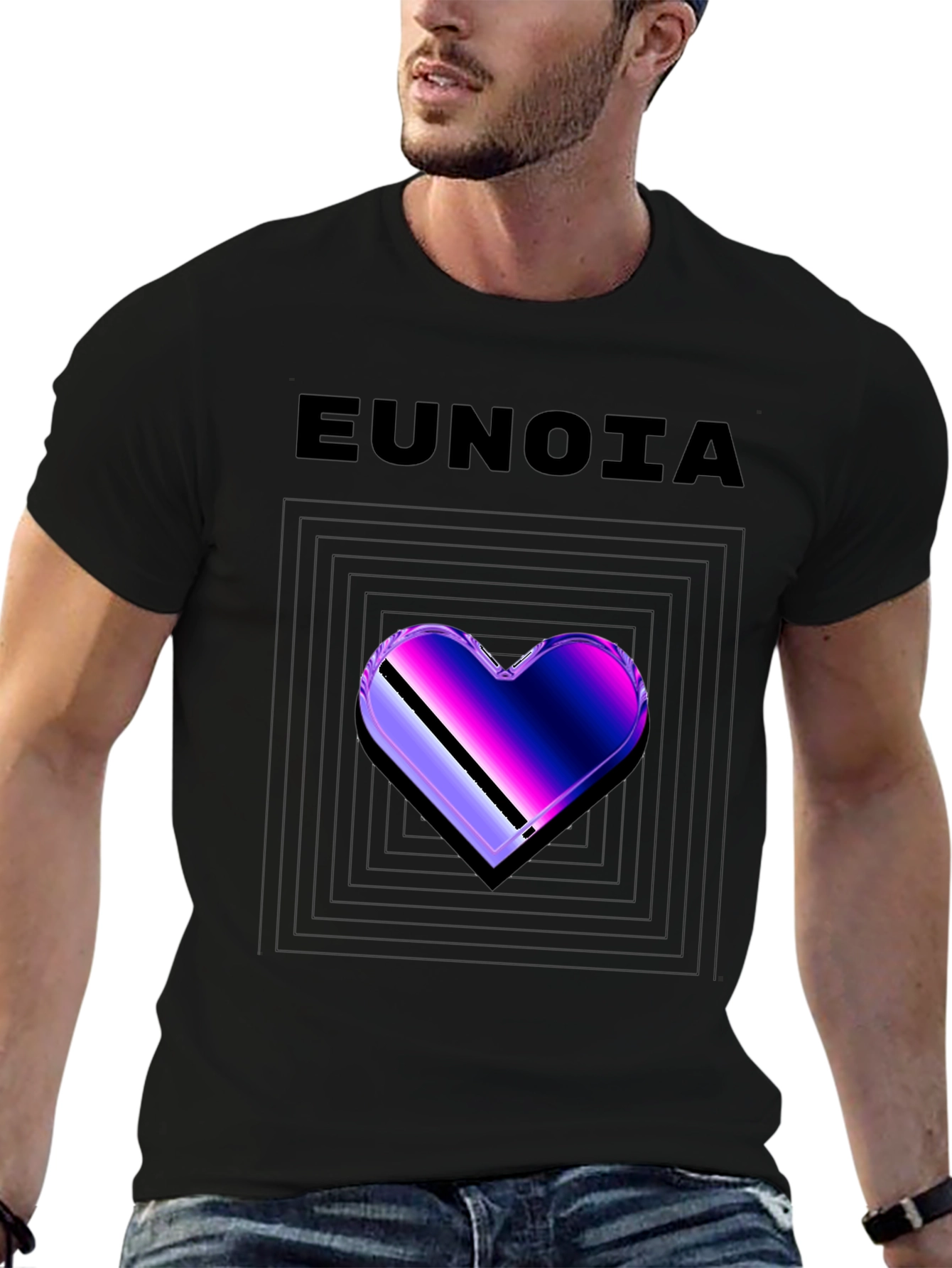 Eunoia Heart Graphic Tee - Modern Style