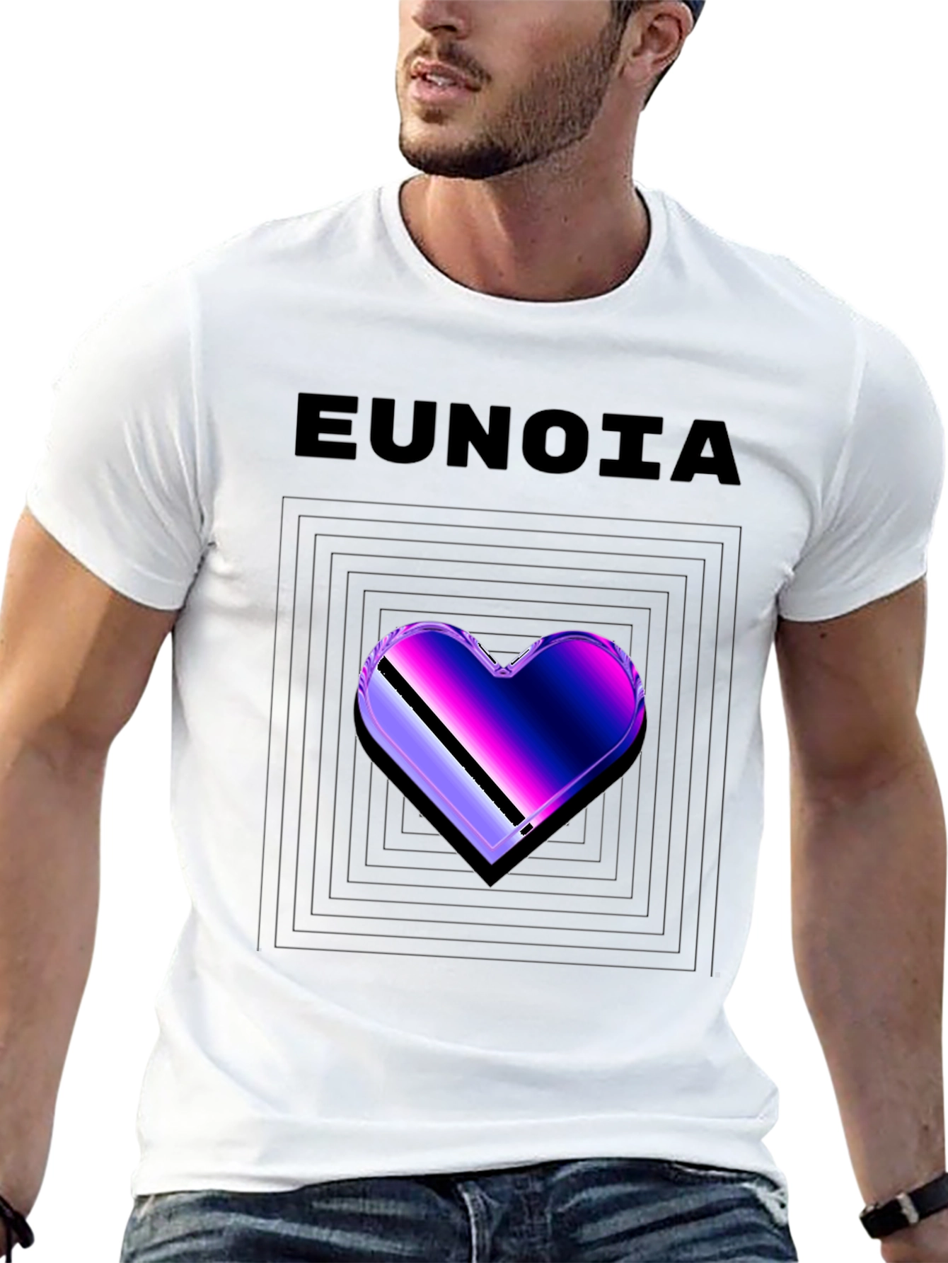 Eunoia Heart Graphic Tee - Modern Style