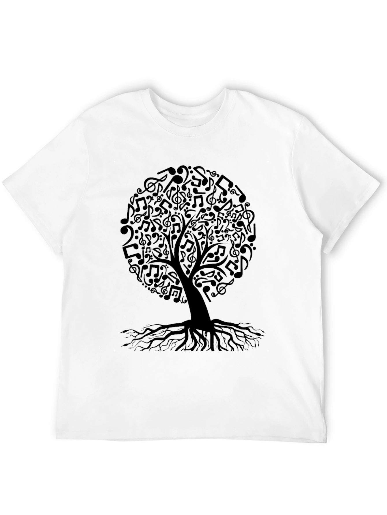 Music Notes Tree Graphic T-Shirt