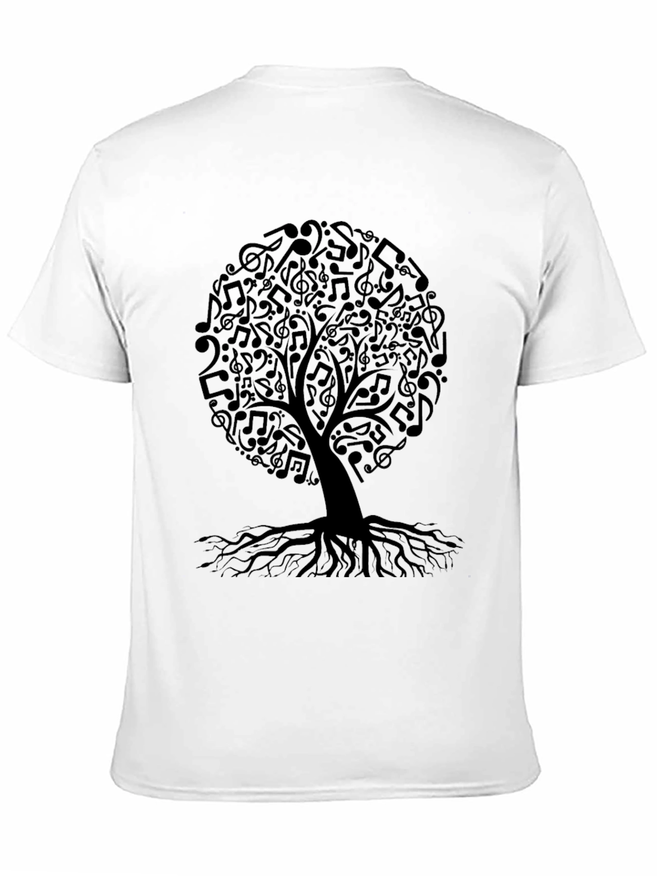 Music Notes Tree Graphic T-Shirt