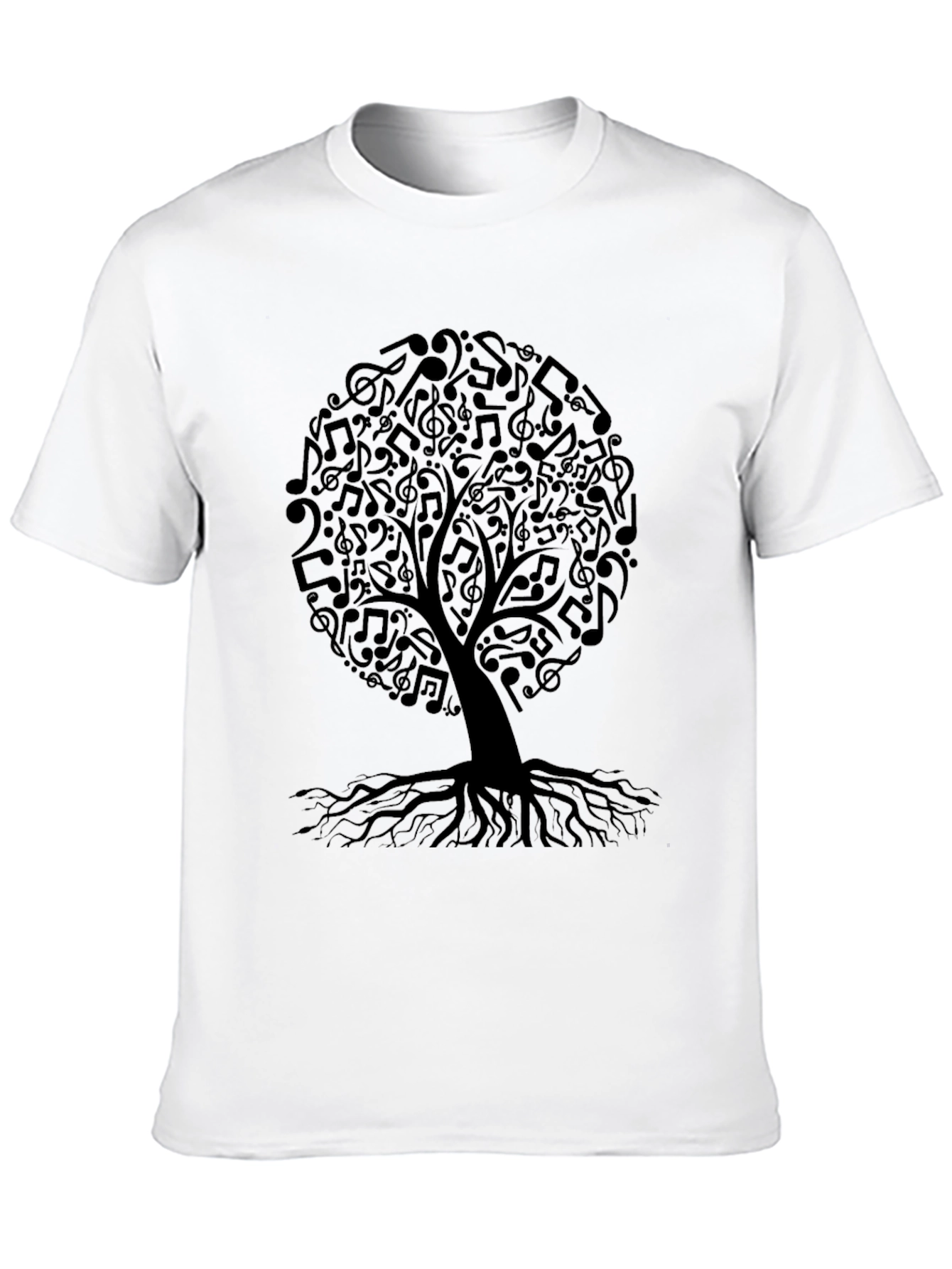 Music Notes Tree Graphic T-Shirt