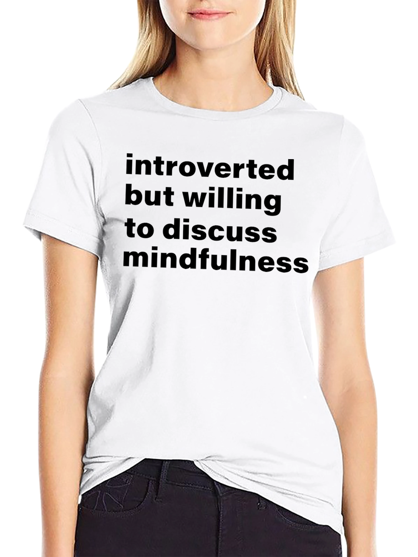 Introverted Mindfulness Black Graphic Tee