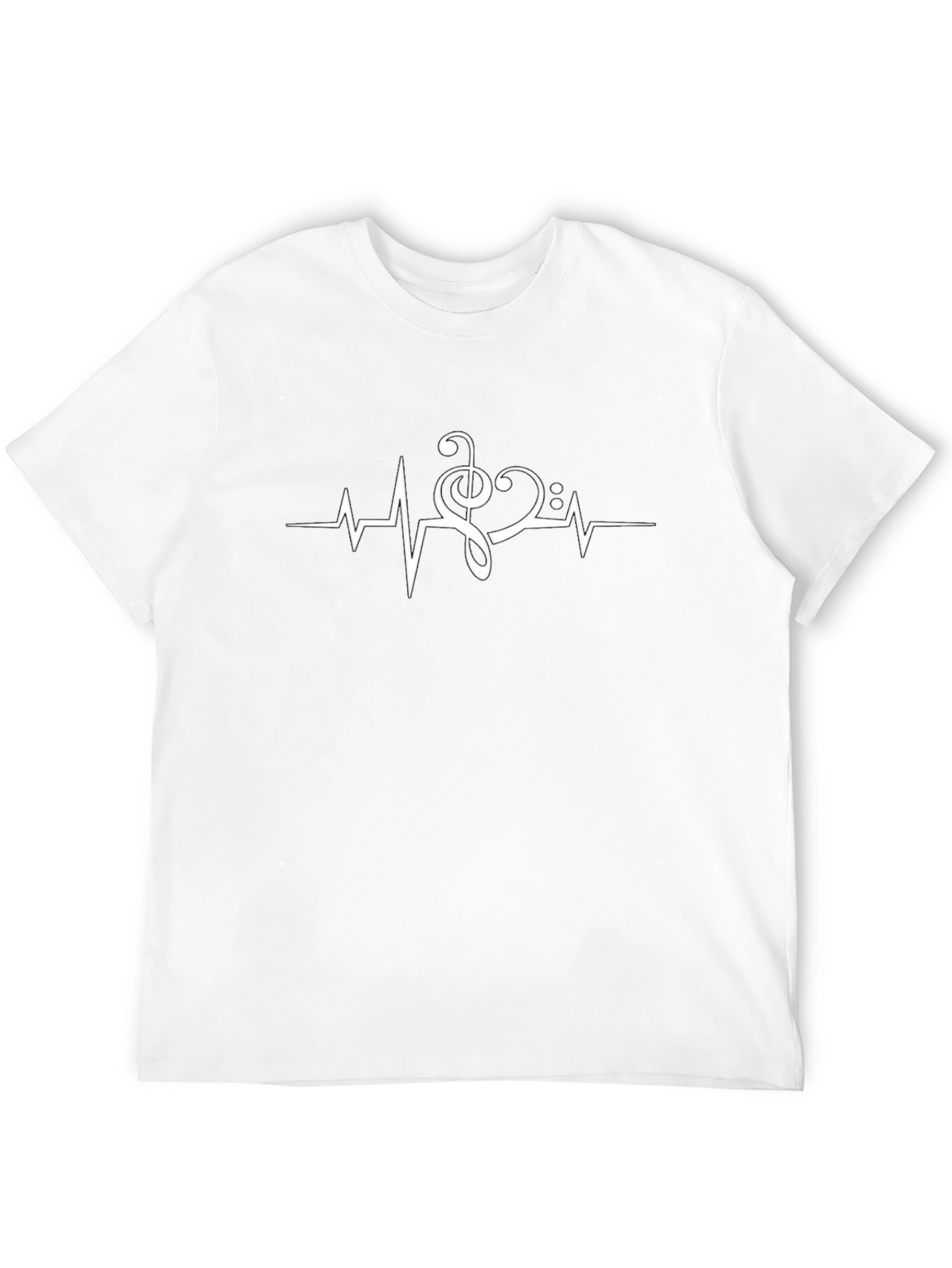 Musical Heartbeat T-Shirt - Black