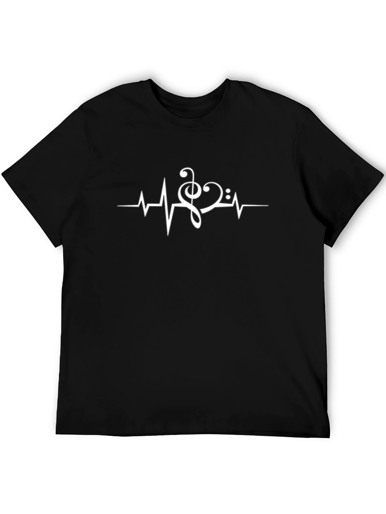 Musical Heartbeat T-Shirt - Black