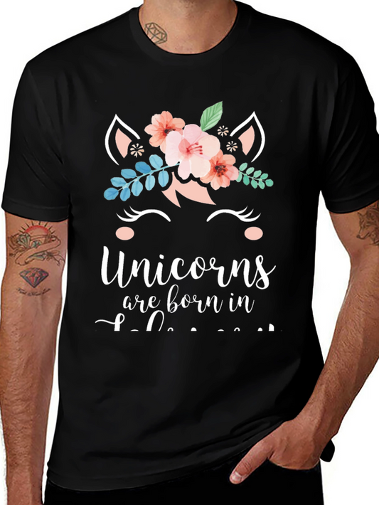 Unicorn Birthday T-Shirt - Born In [Month]
