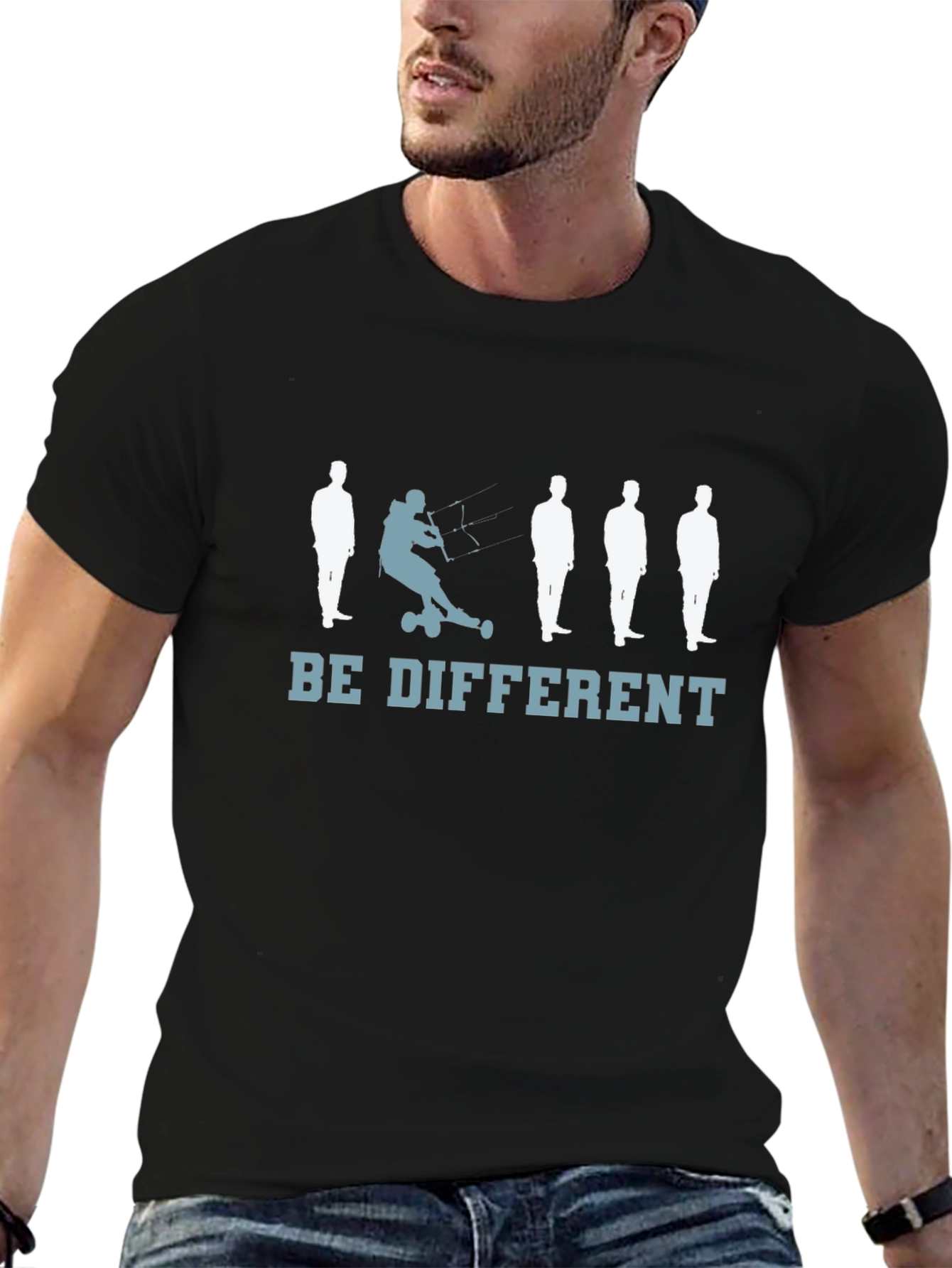 Be Different Tee: Kiteboarding Graphic T-Shirt