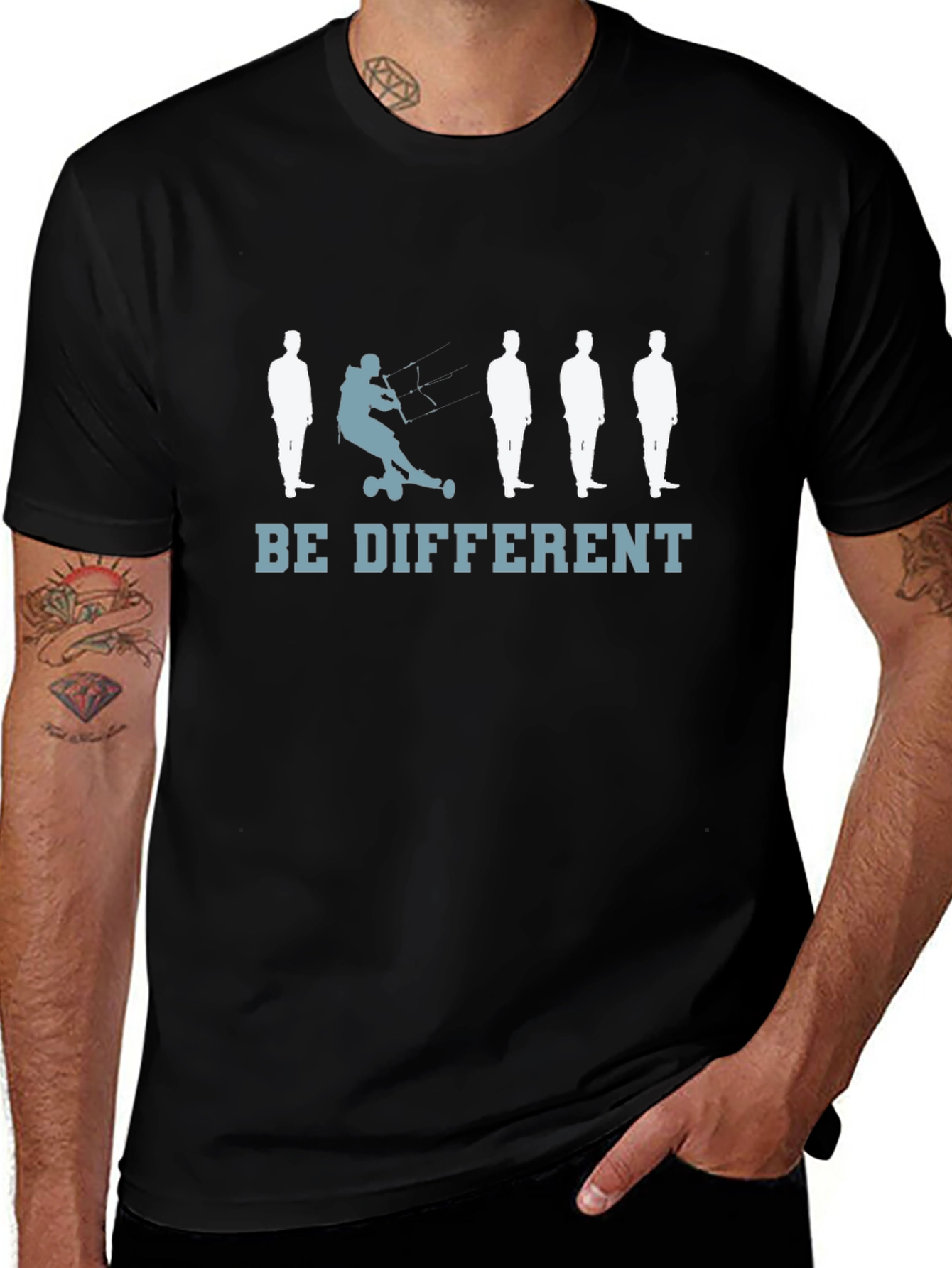 Be Different Tee: Kiteboarding Graphic T-Shirt