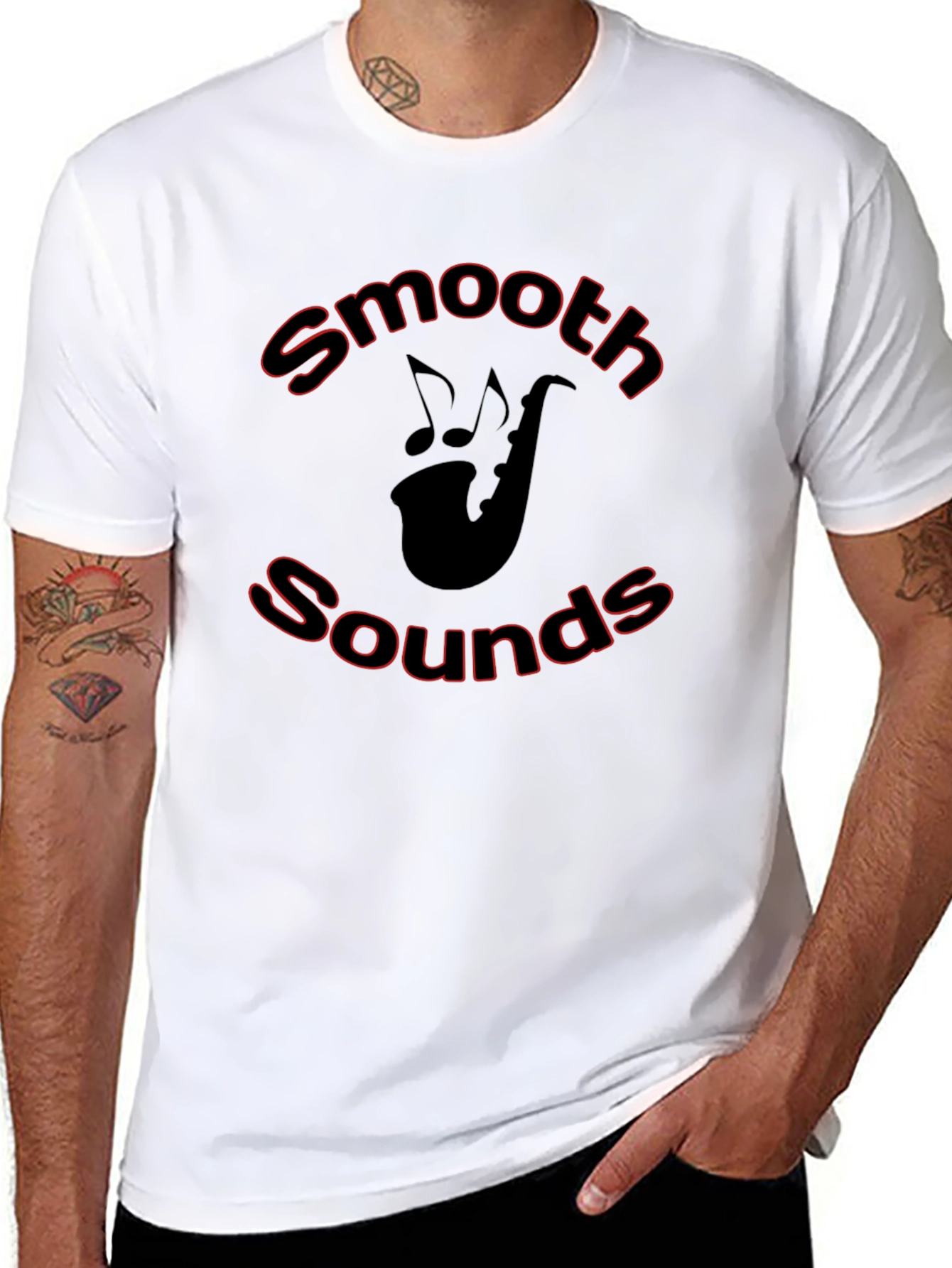 Smooth Sounds Saxophone Graphic T-Shirt
