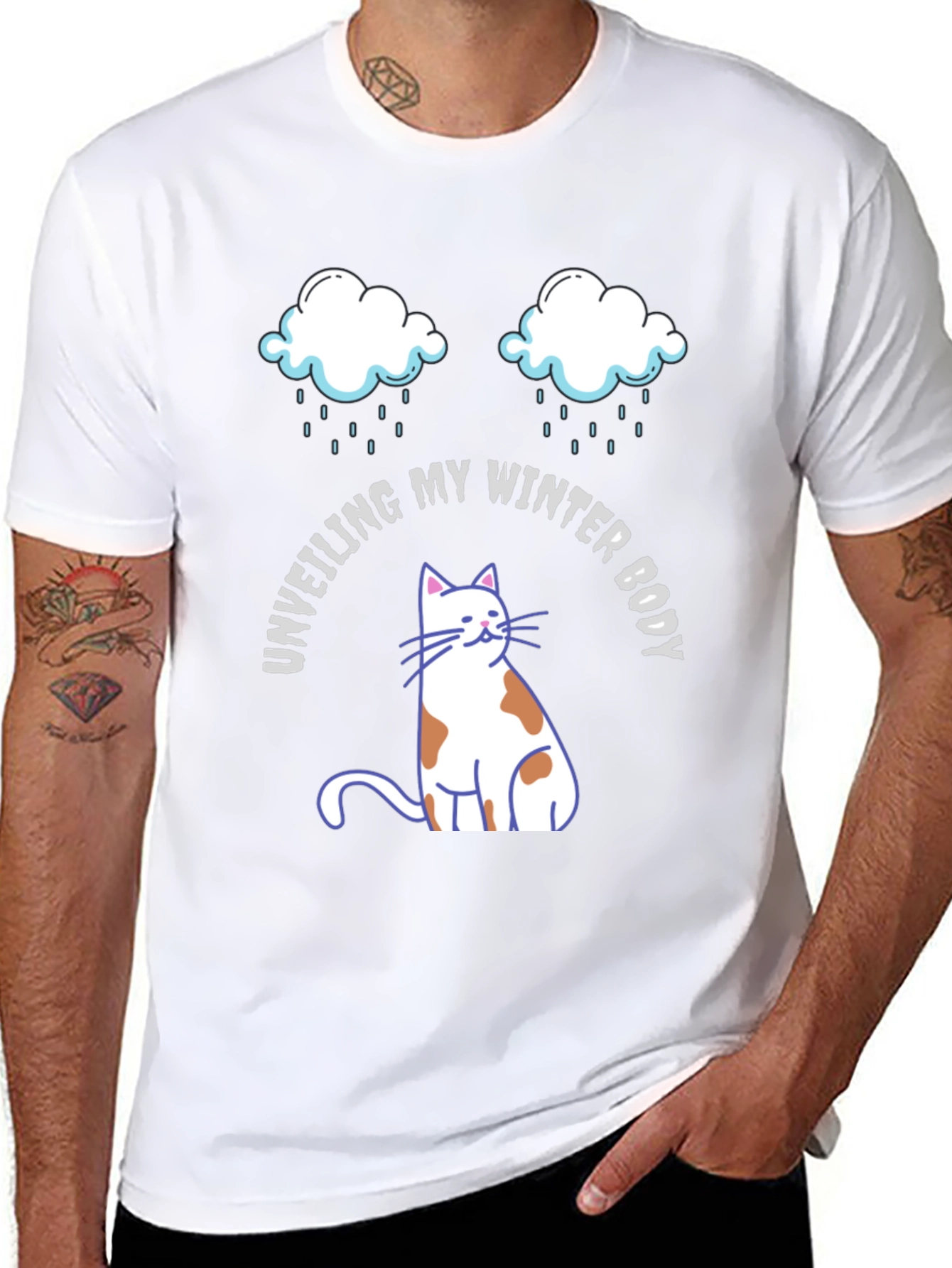 Unveiling Winter Body T-Shirt - Cat Graphic Tee