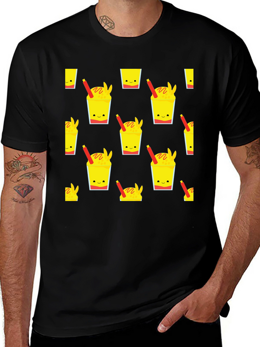 Novelty Drink Pattern T-Shirt