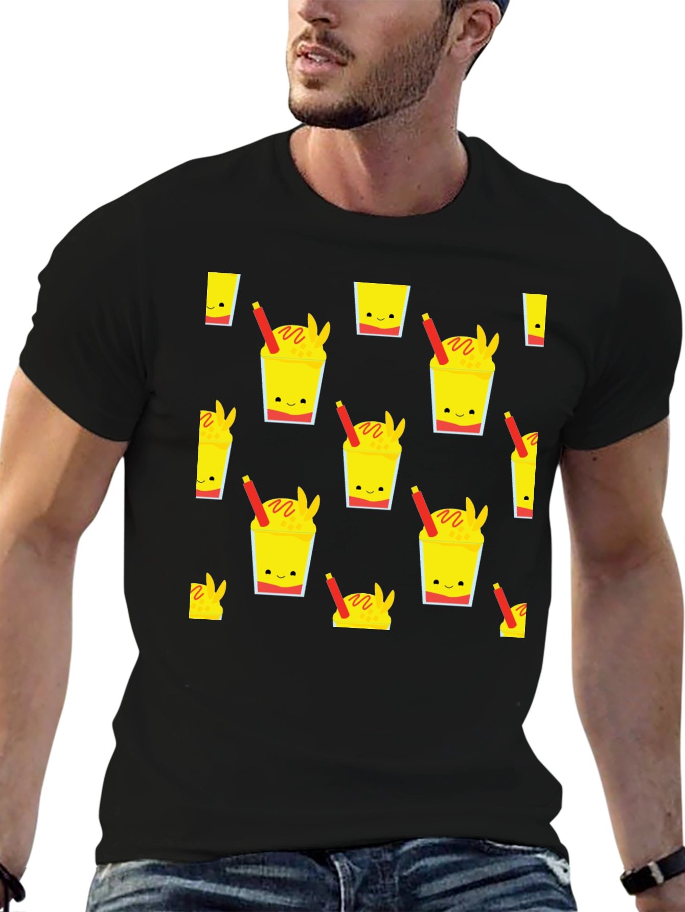 Novelty Drink Pattern T-Shirt