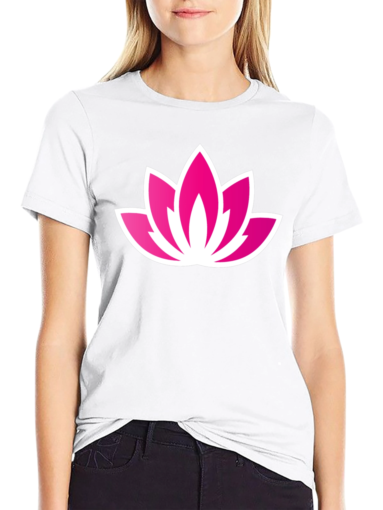 Lotus Flower Graphic Tee - Casual Comfort