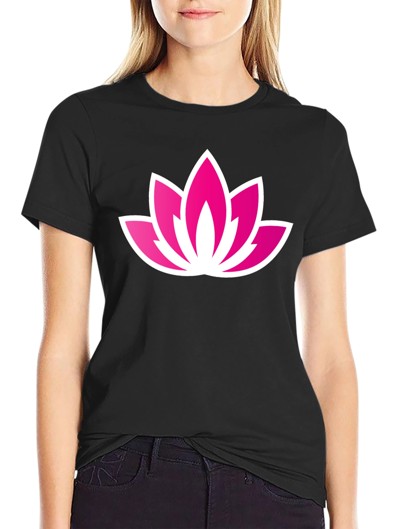 Lotus Flower Graphic Tee - Casual Comfort