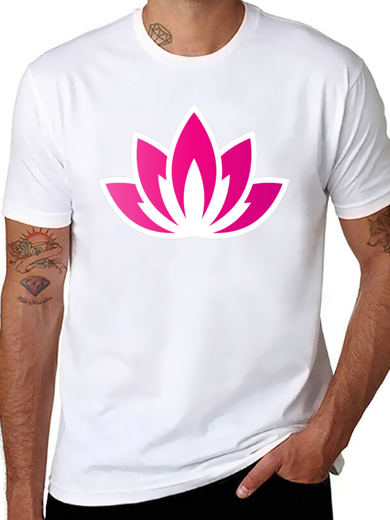 Lotus Flower Graphic Tee - Casual Comfort