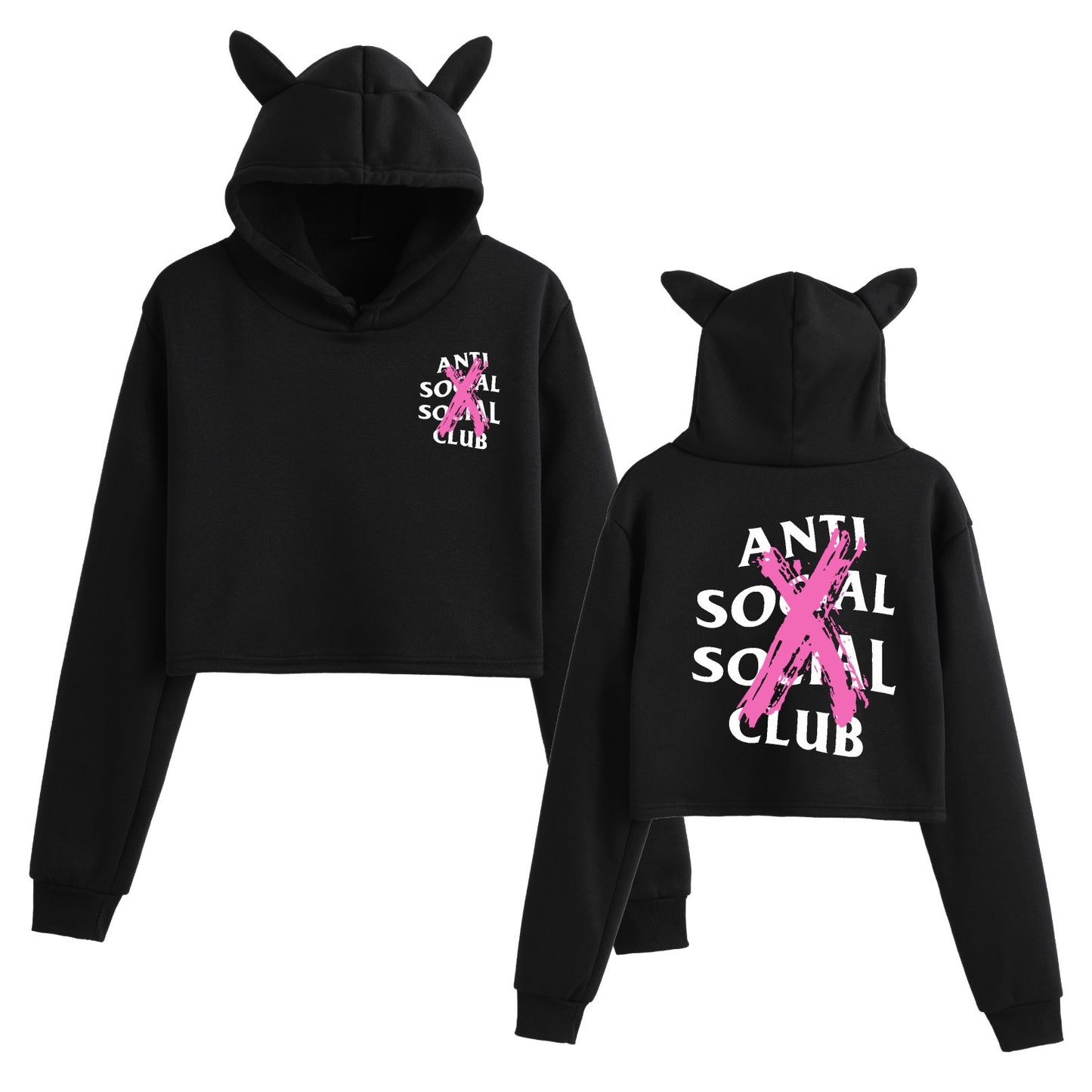 Anti Social Social Club Floral Print Student Creative Crop Top