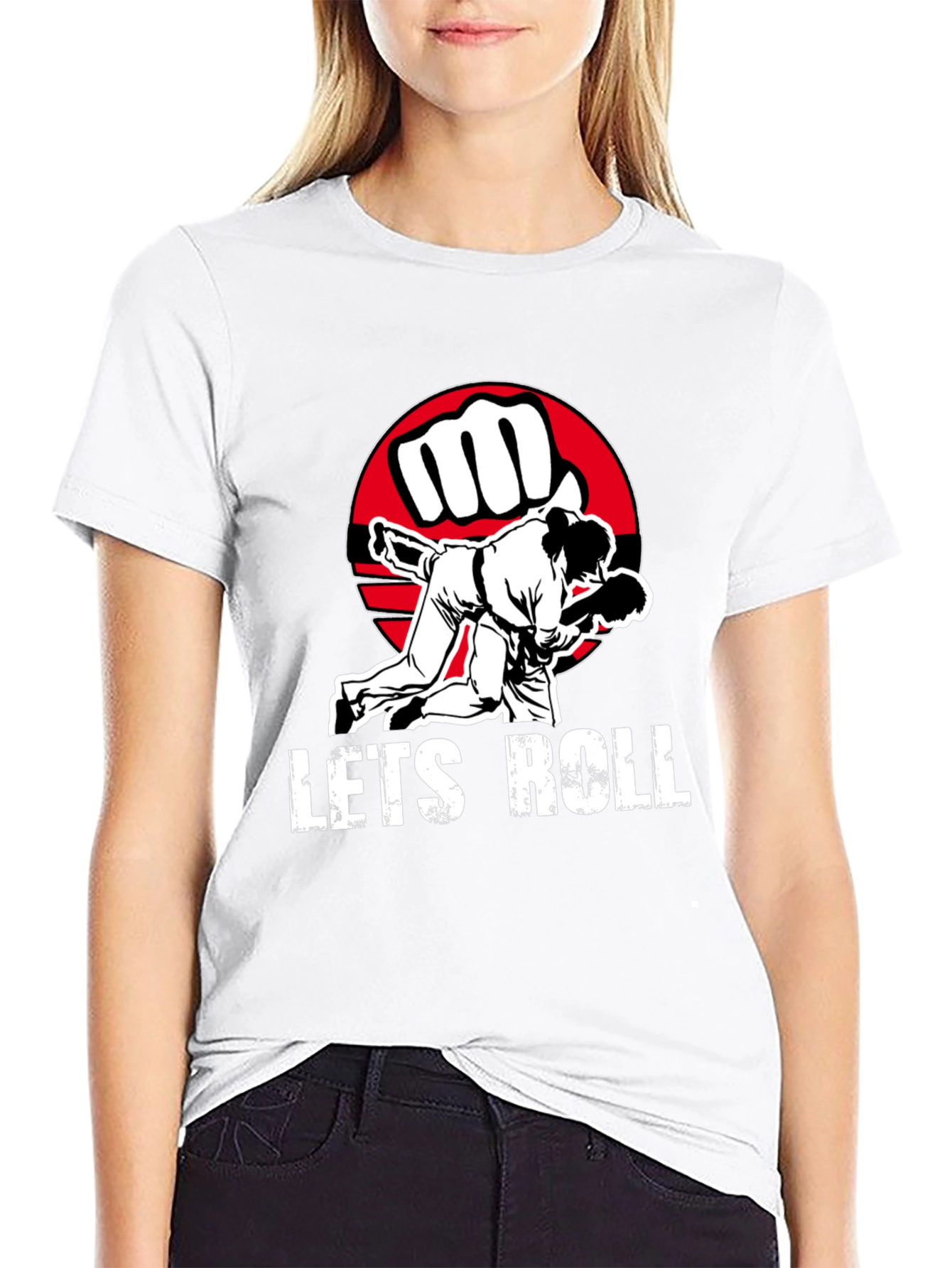 Lets Roll Jiu Jitsu Graphic Tee - Black