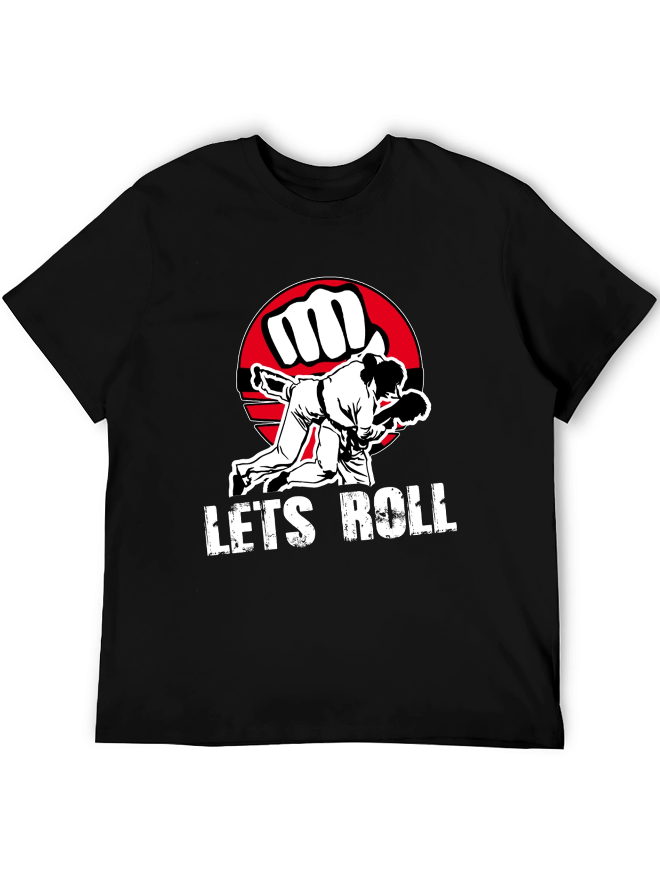 Lets Roll Jiu Jitsu Graphic Tee - Black