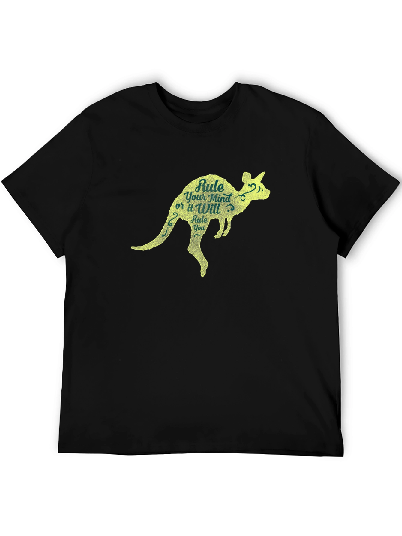 Rule Your Mind Kangaroo Graphic Tee - Black