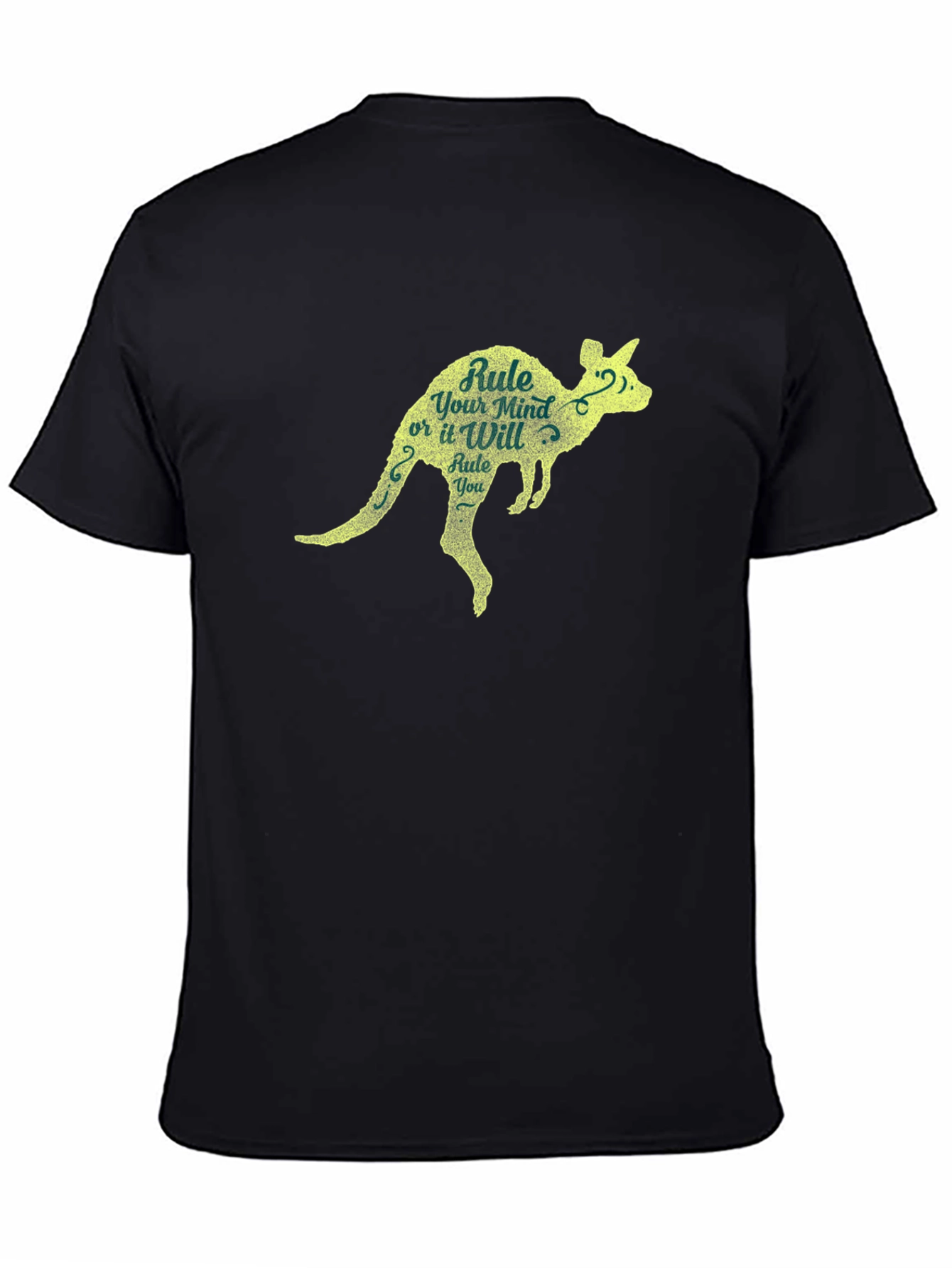 Rule Your Mind Kangaroo Graphic Tee - Black